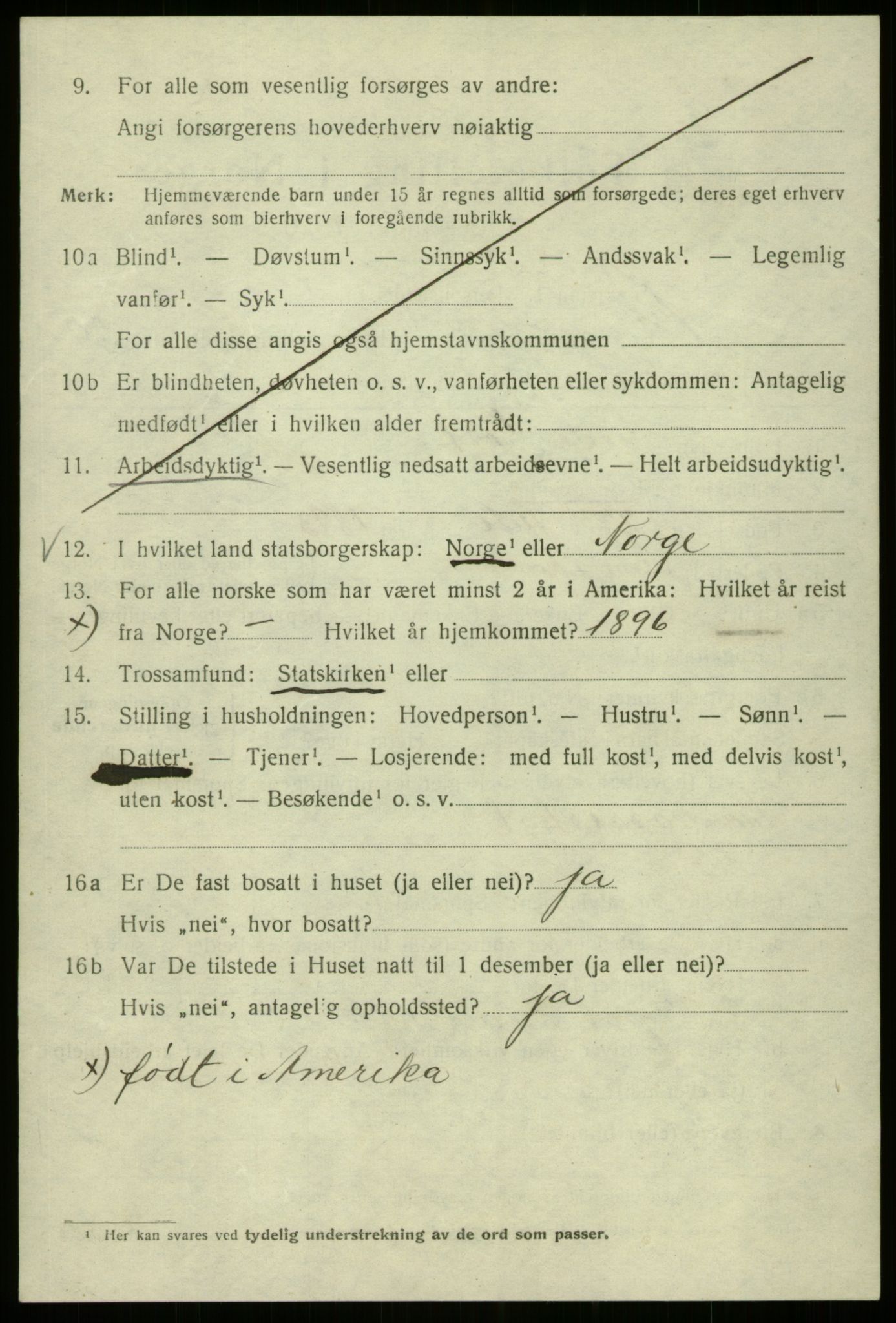 SAB, 1920 census for Bergen, 1920, p. 106906
