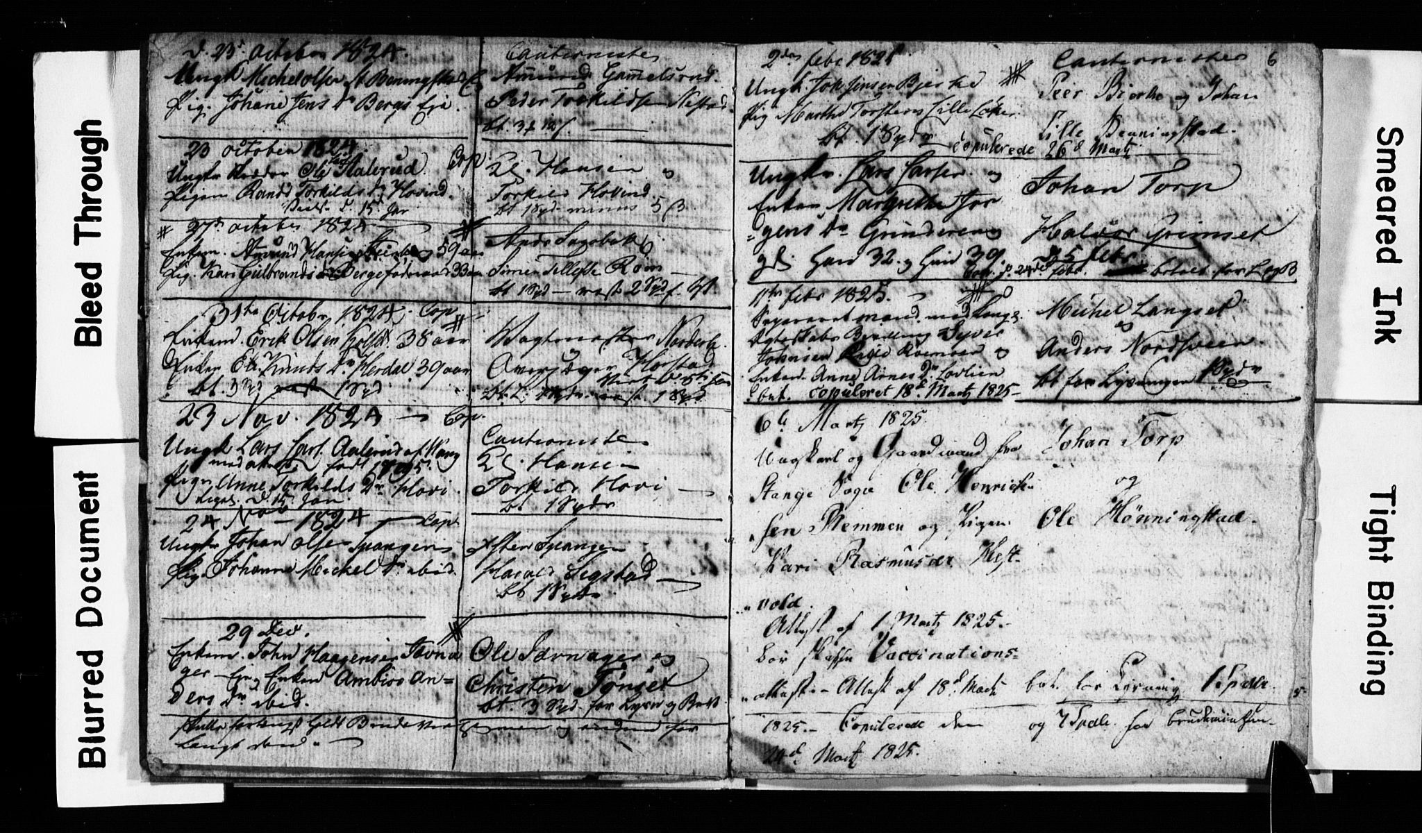 Løten prestekontor, AV/SAH-PREST-022/N/Na/L0001: Banns register no. 1, 1821-1831, p. 6