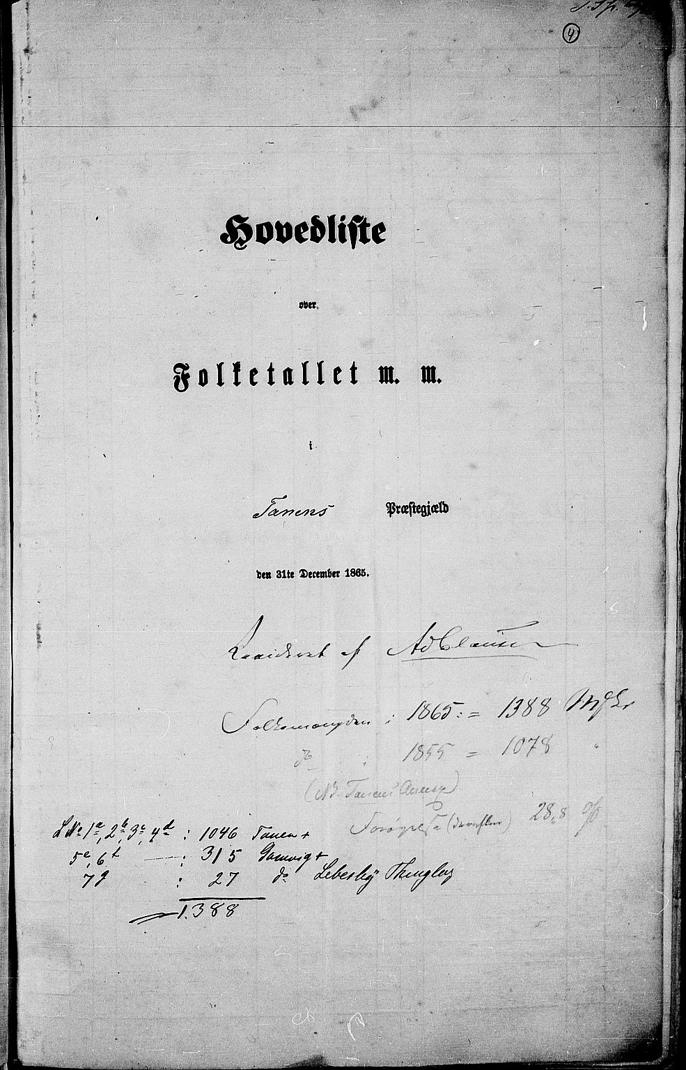 RA, 1865 census for Tana, 1865, p. 6