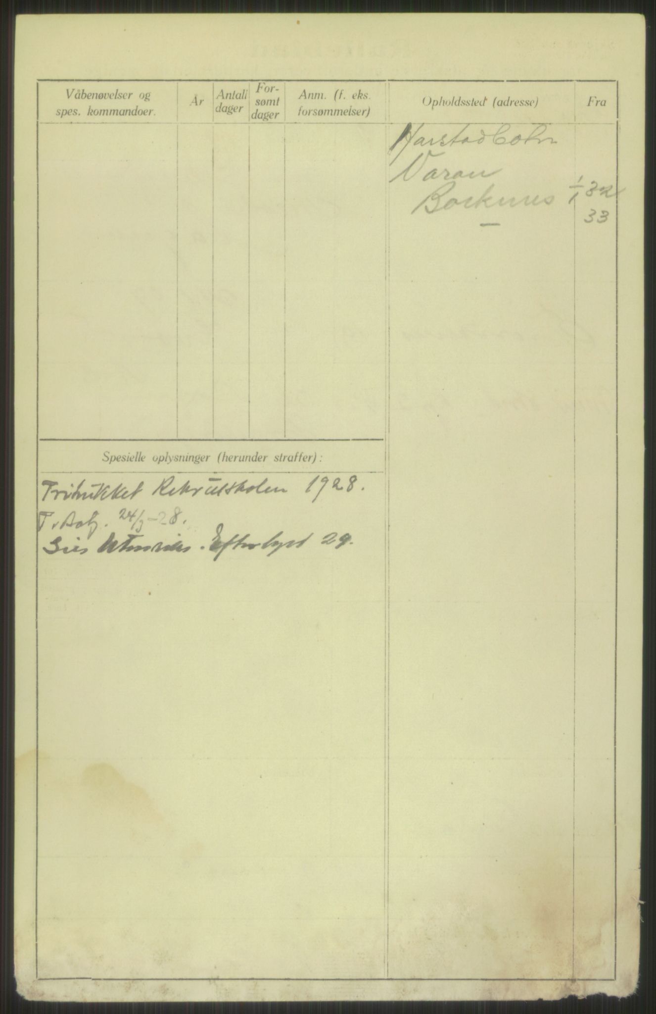 Forsvaret, Troms infanteriregiment nr. 16, AV/RA-RAFA-3146/P/Pa/L0013/0003: Rulleblad / Rulleblad for regimentets menige mannskaper, årsklasse 1928, 1928, p. 8