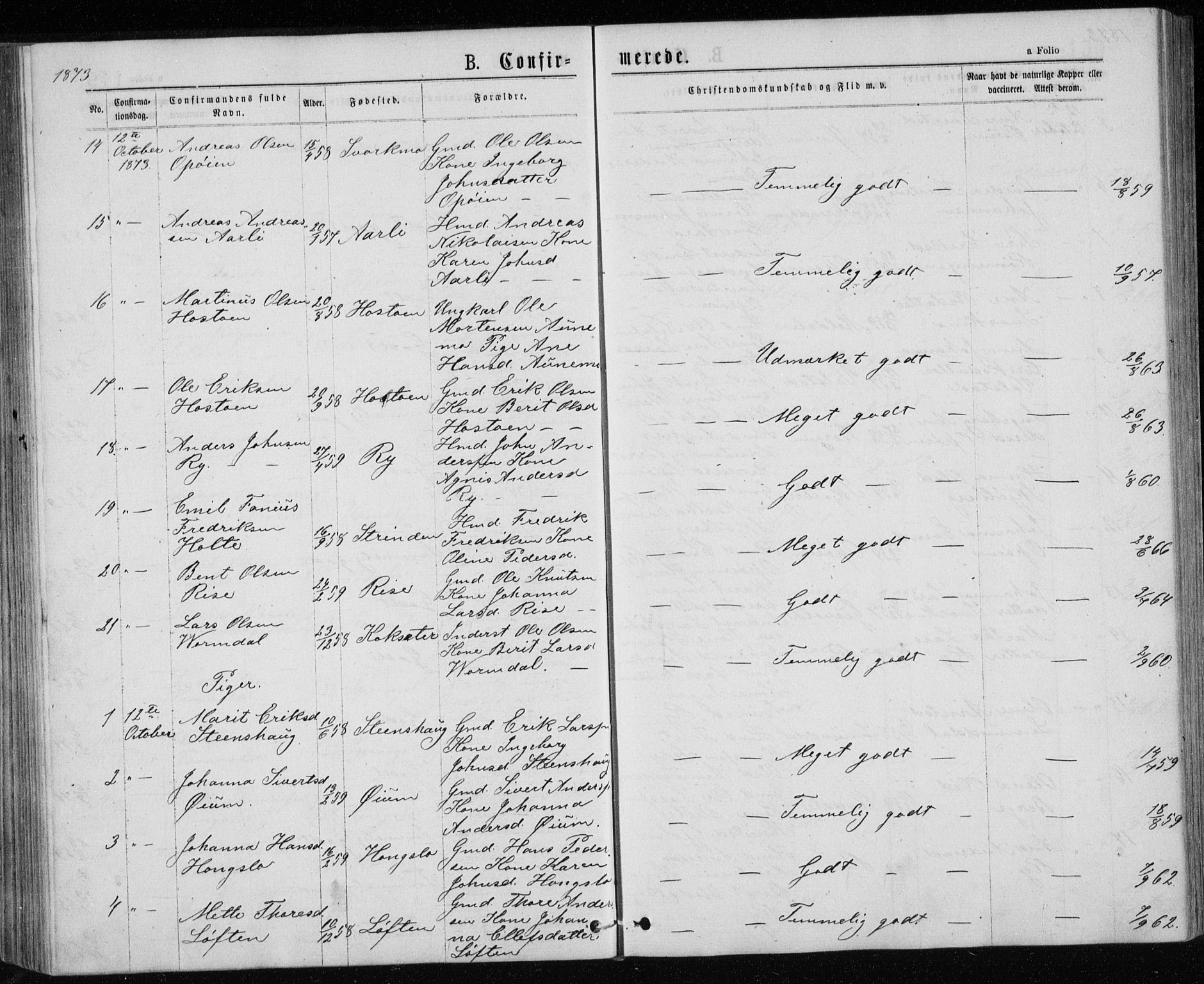Ministerialprotokoller, klokkerbøker og fødselsregistre - Sør-Trøndelag, SAT/A-1456/671/L0843: Parish register (copy) no. 671C02, 1873-1892