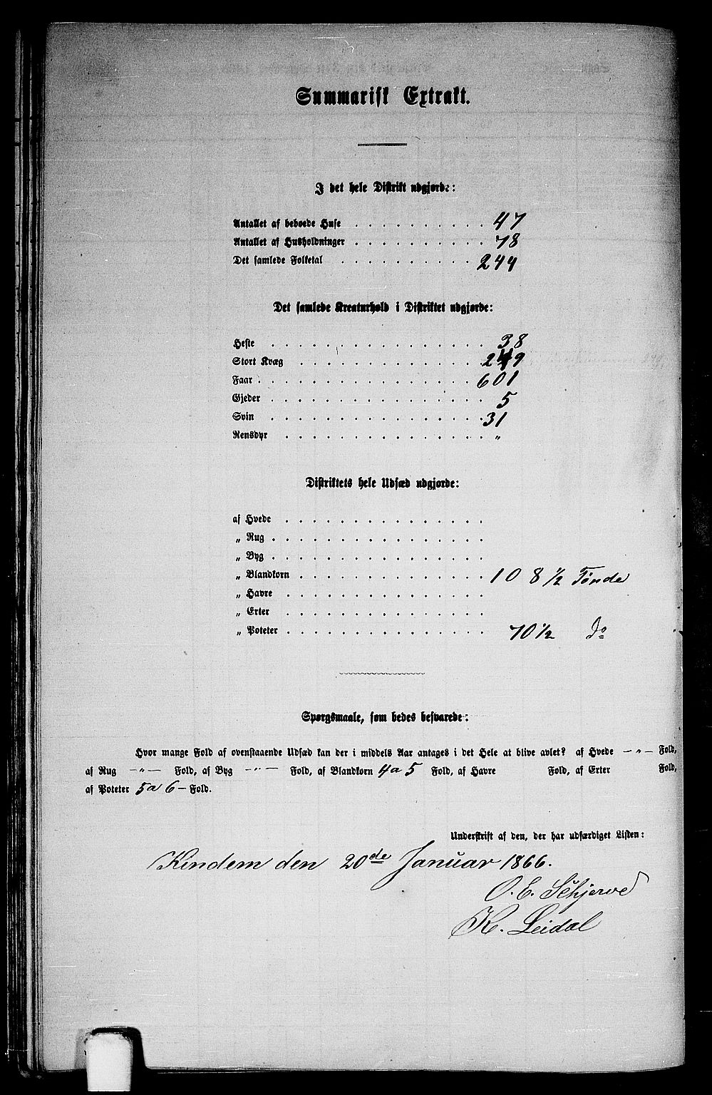 RA, 1865 census for Voss, 1865, p. 135