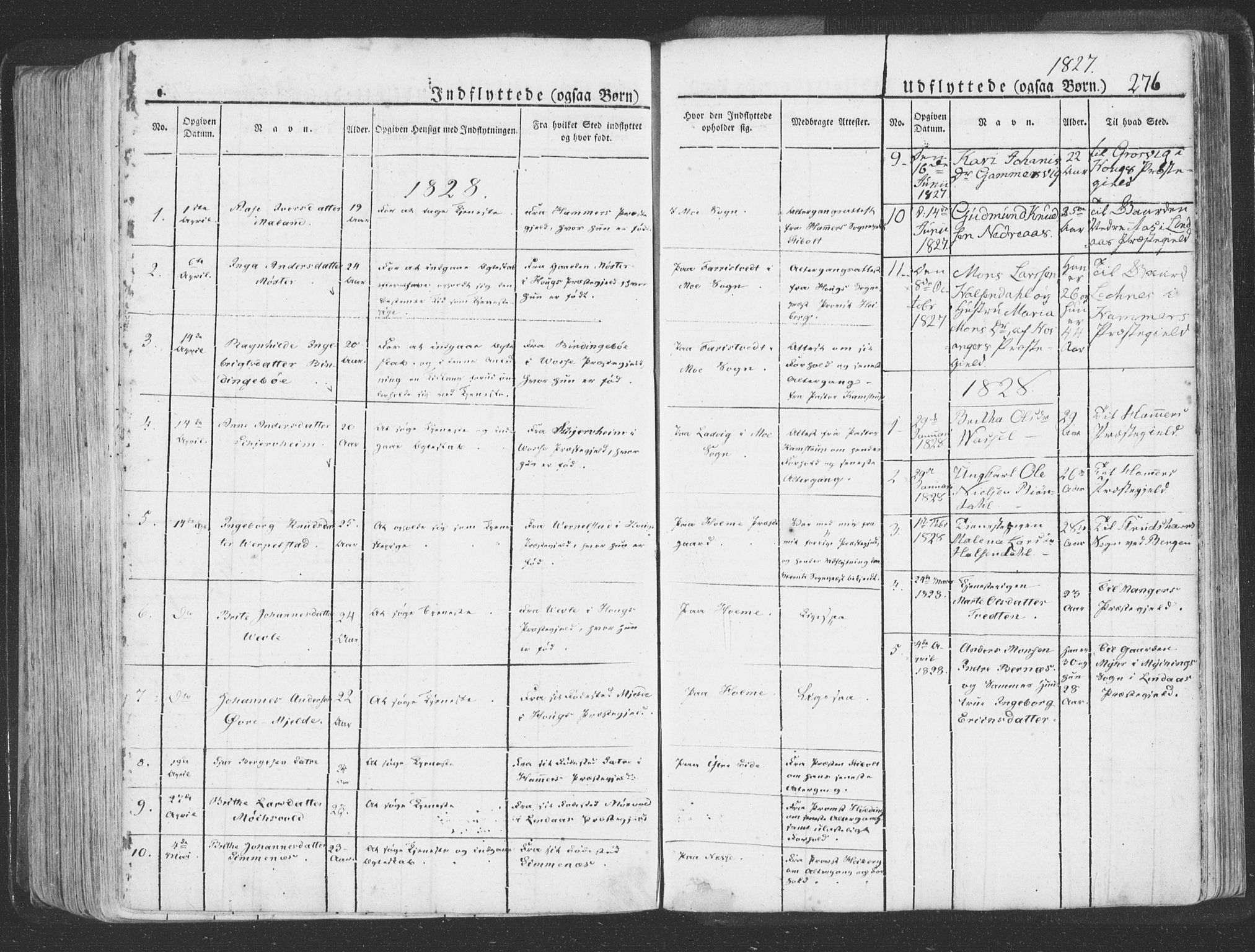 Hosanger sokneprestembete, AV/SAB-A-75801/H/Haa: Parish register (official) no. A 6, 1824-1835, p. 276