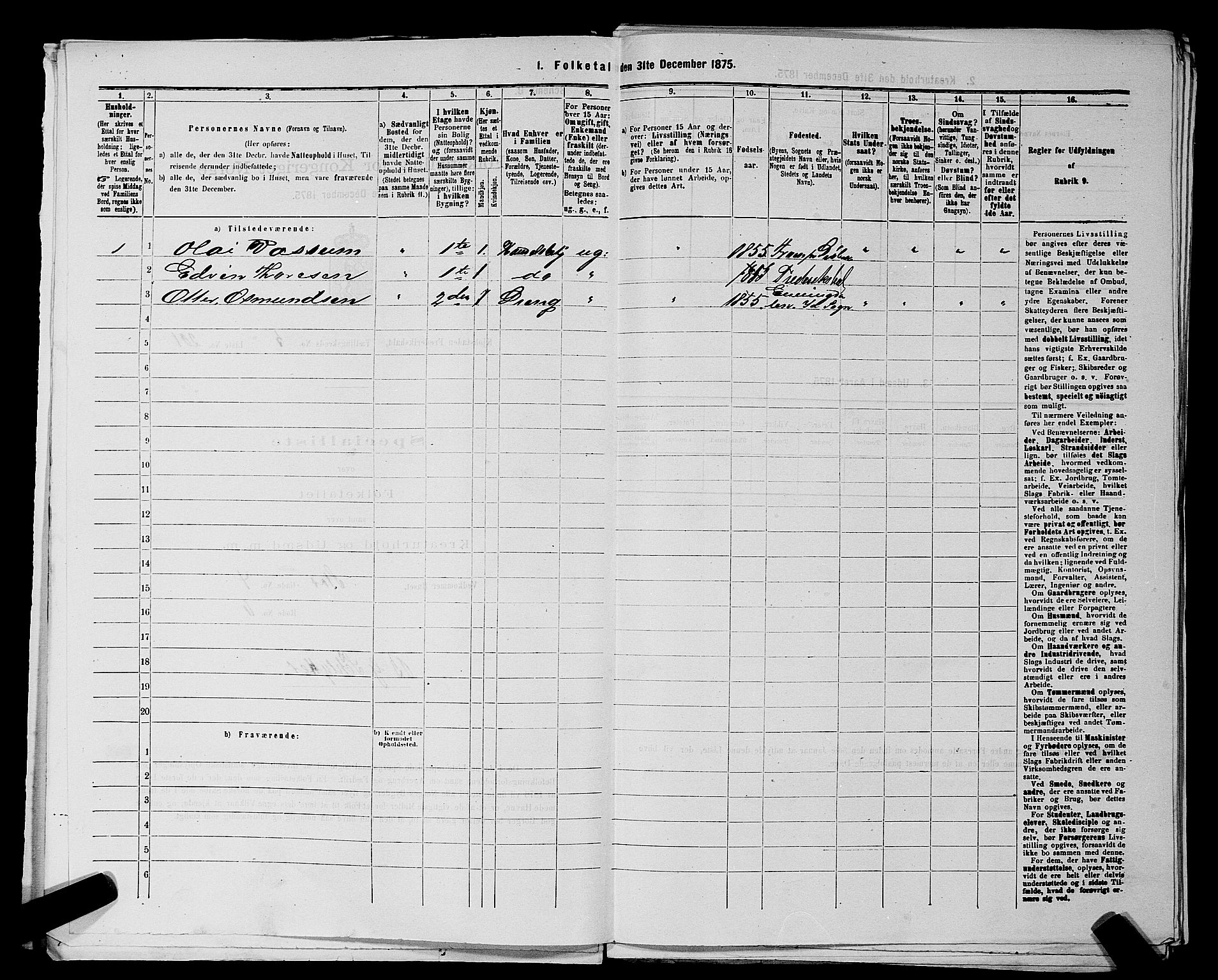 RA, 1875 census for 0101P Fredrikshald, 1875, p. 487