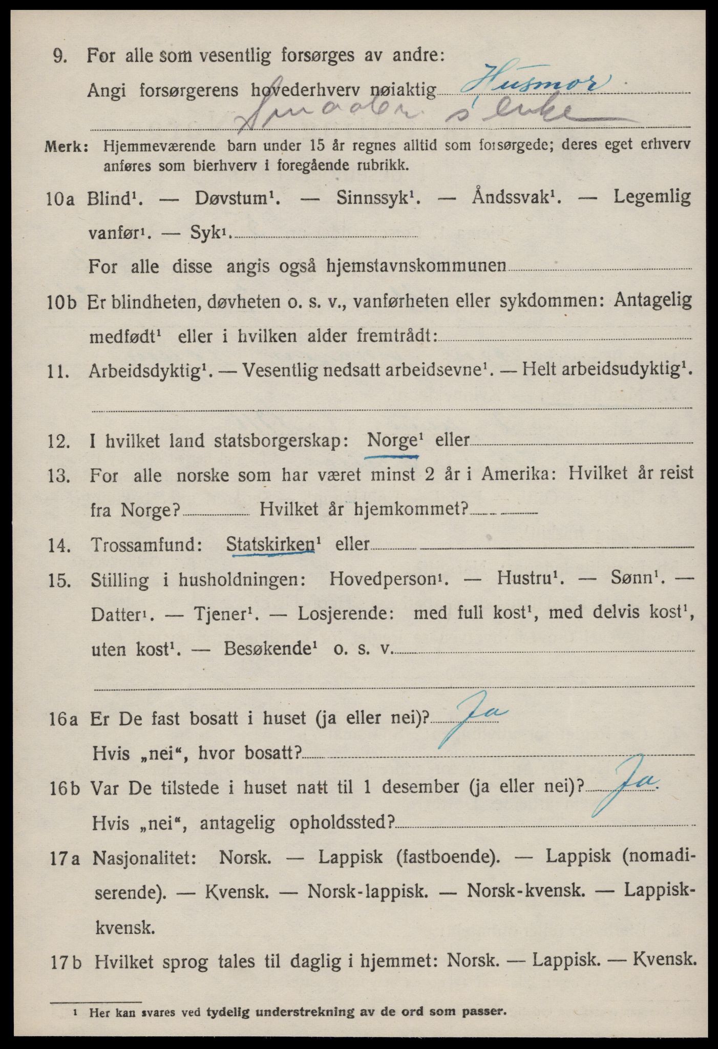 SAT, 1920 census for Selbu, 1920, p. 2049