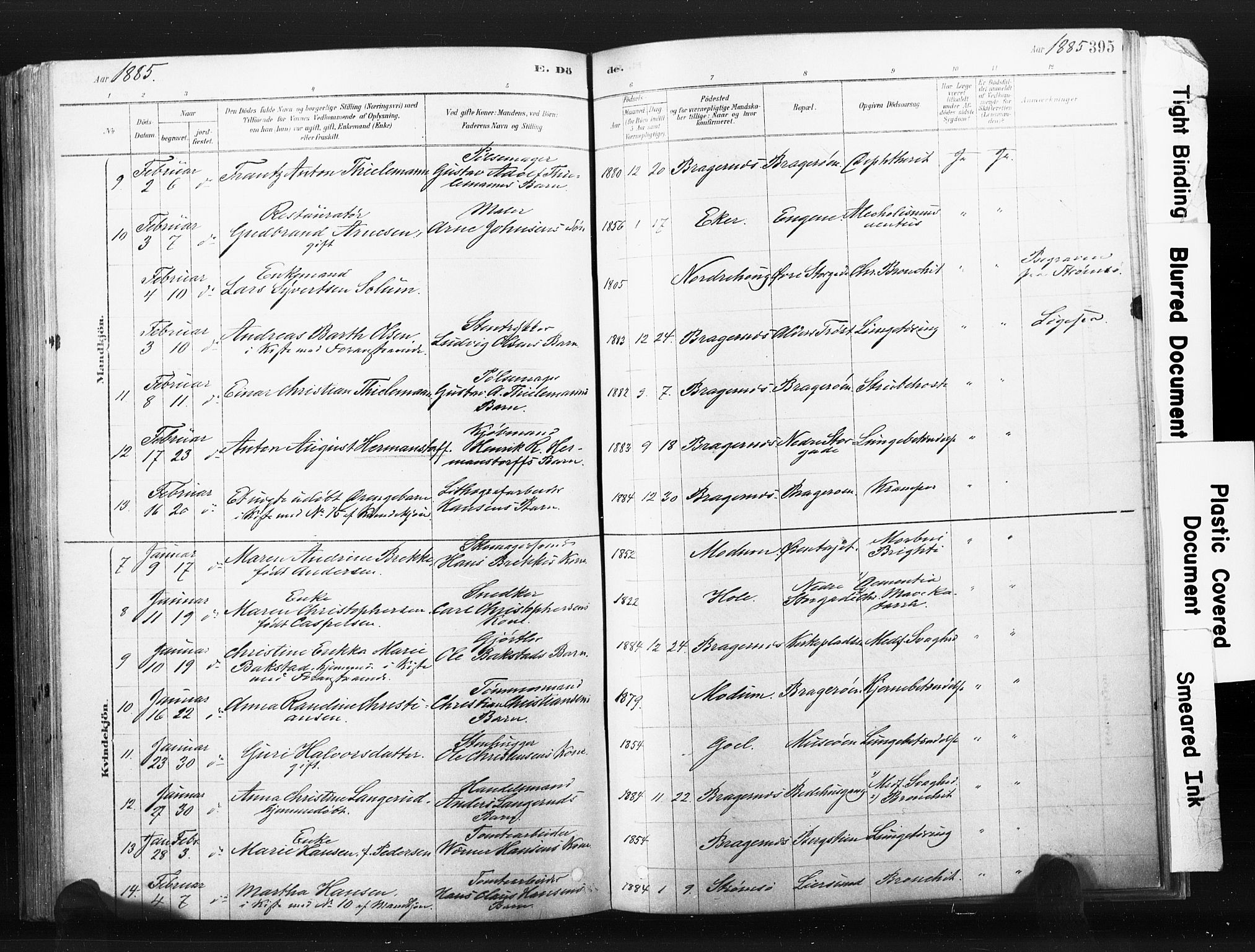 Bragernes kirkebøker, AV/SAKO-A-6/F/Fb/L0006b: Parish register (official) no. II 6B, 1878-1885, p. 395