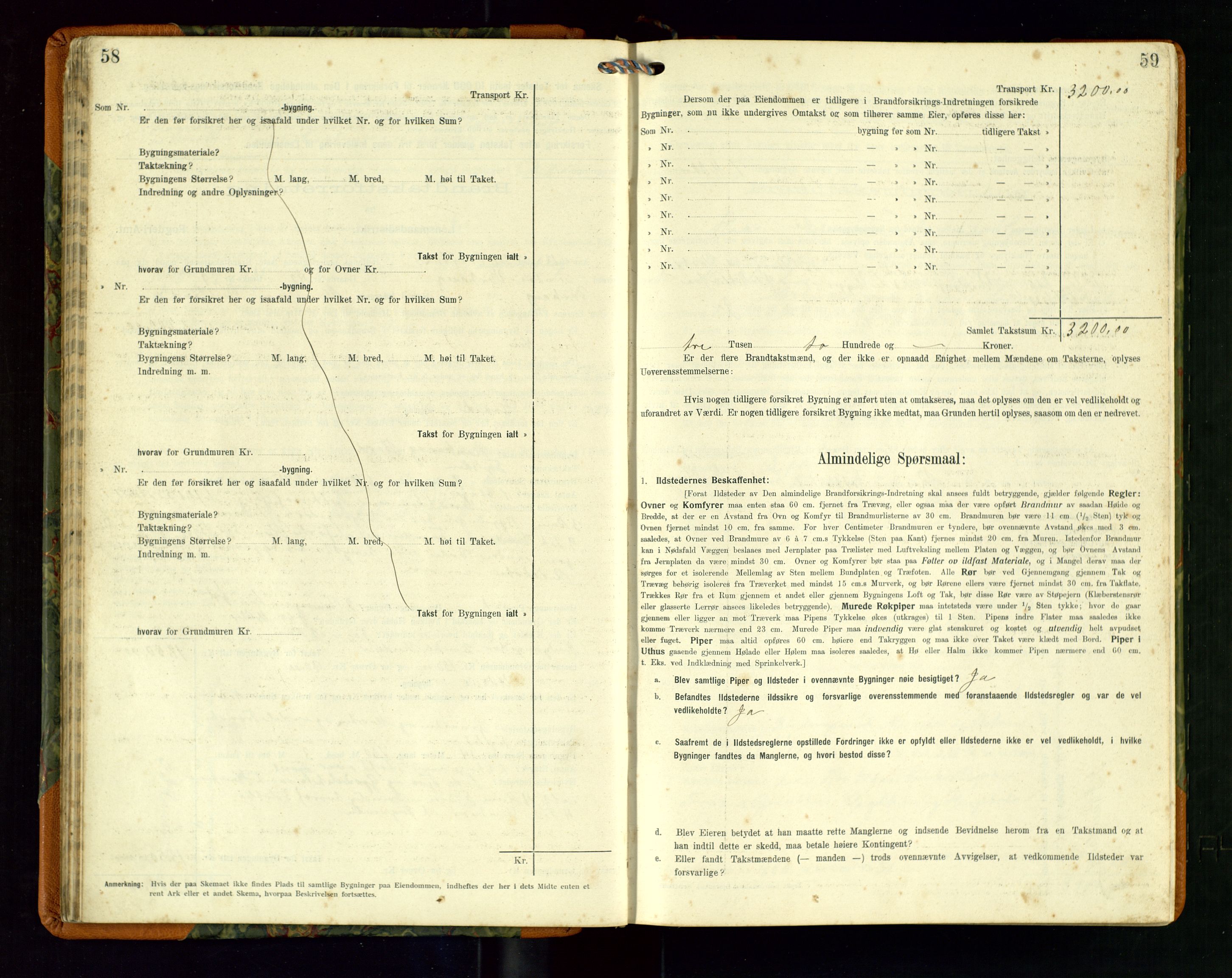 Hå lensmannskontor, SAST/A-100456/Goa/L0004: Takstprotokoll (skjema), 1911-1926, p. 58-59