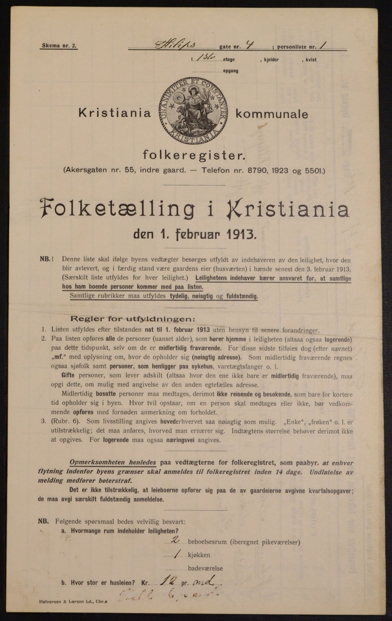 OBA, Municipal Census 1913 for Kristiania, 1913, p. 24359