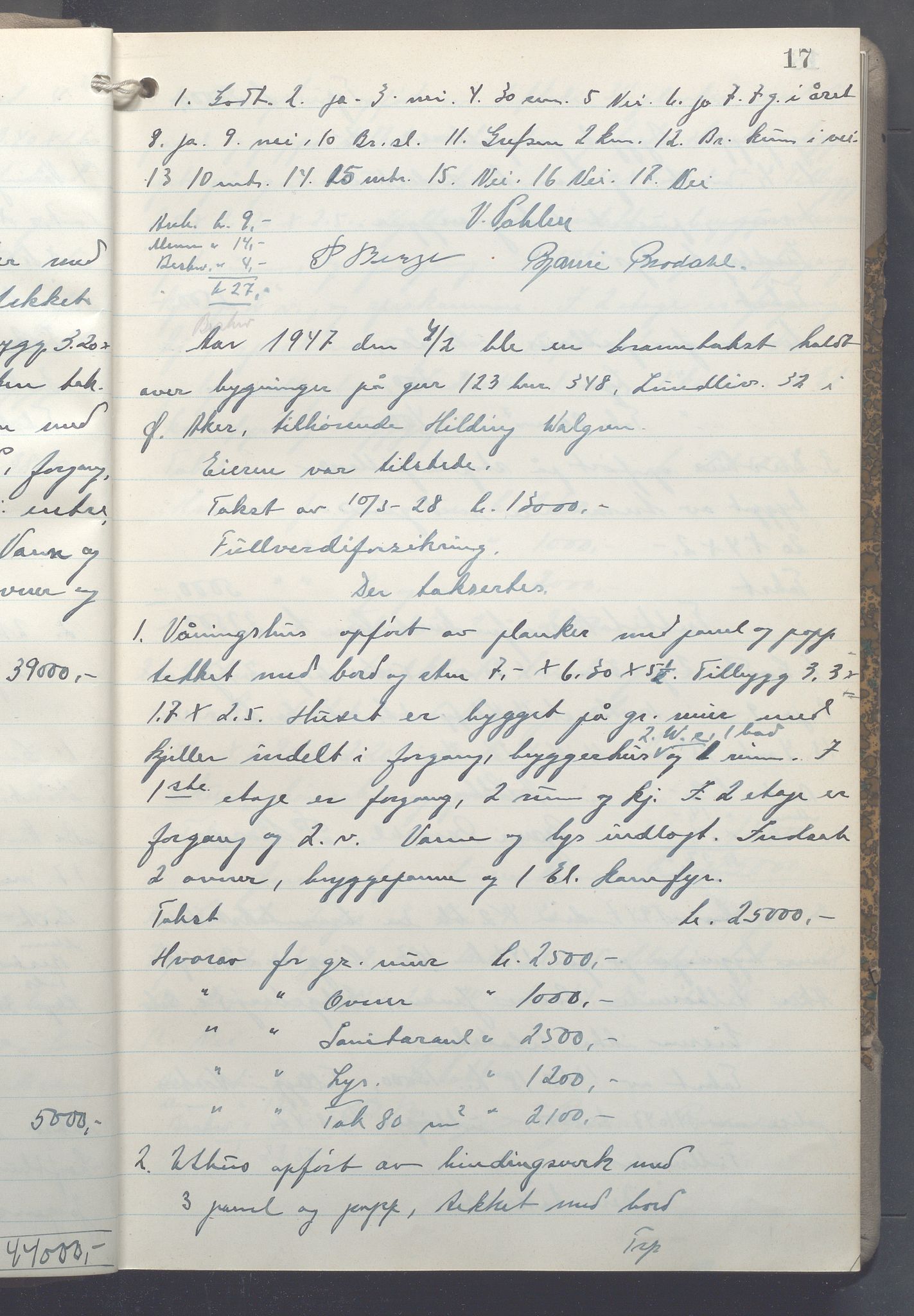 Lensmennene i Aker, OBA/A-10133/F/Fc/L0037: Branntakstprotokoll, 1944-1946, p. 17