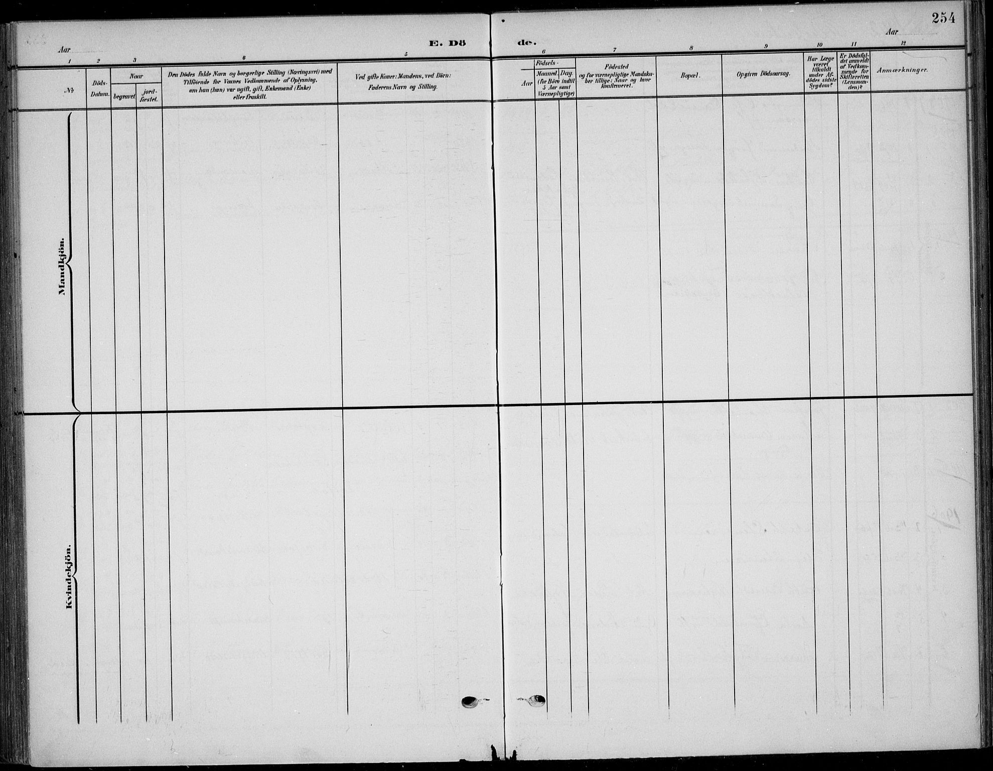 Solum kirkebøker, AV/SAKO-A-306/F/Fb/L0003: Parish register (official) no. II 3, 1901-1912, p. 254