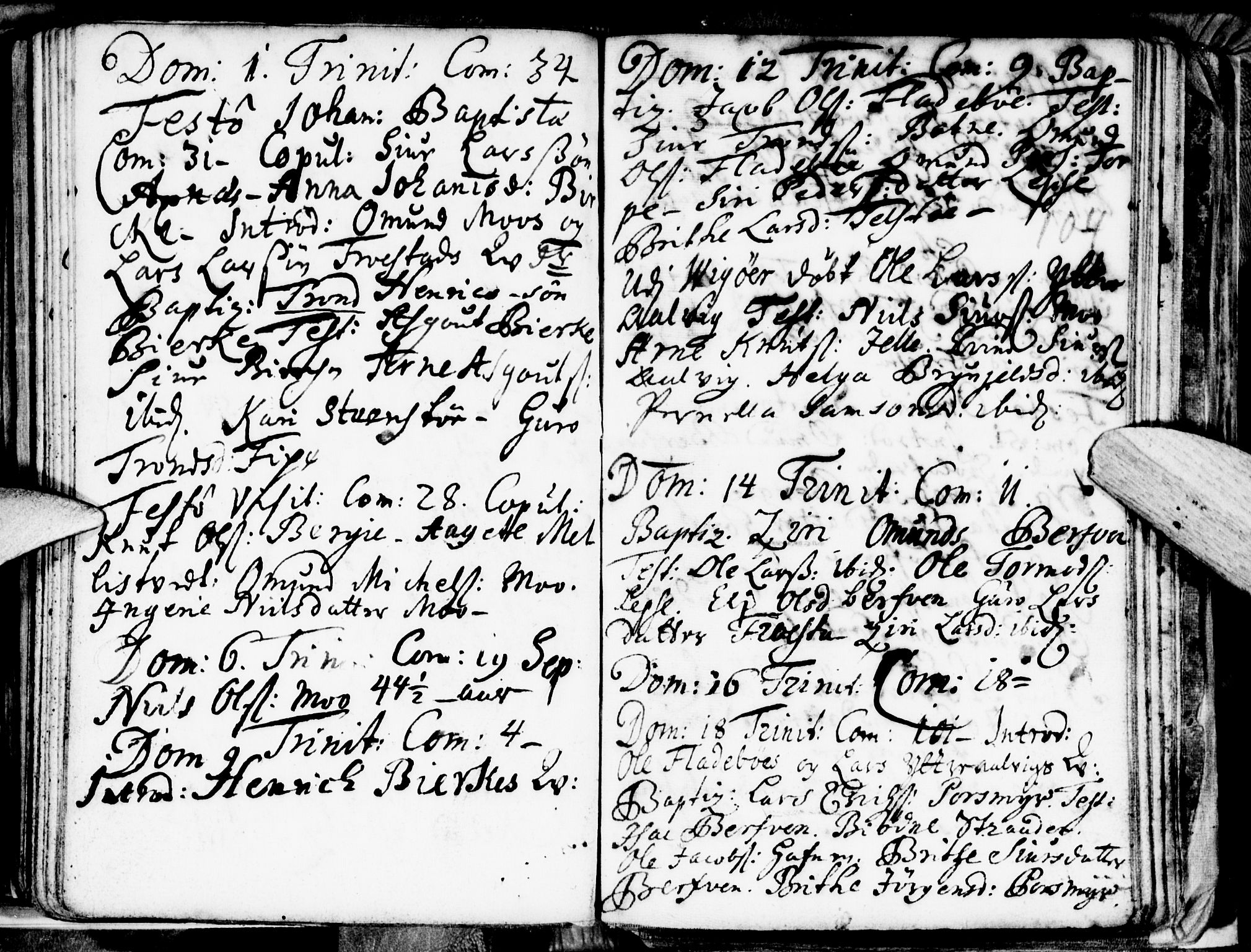 Kvam sokneprestembete, AV/SAB-A-76201/H/Haa: Parish register (official) no. A 1, 1690-1741, p. 104