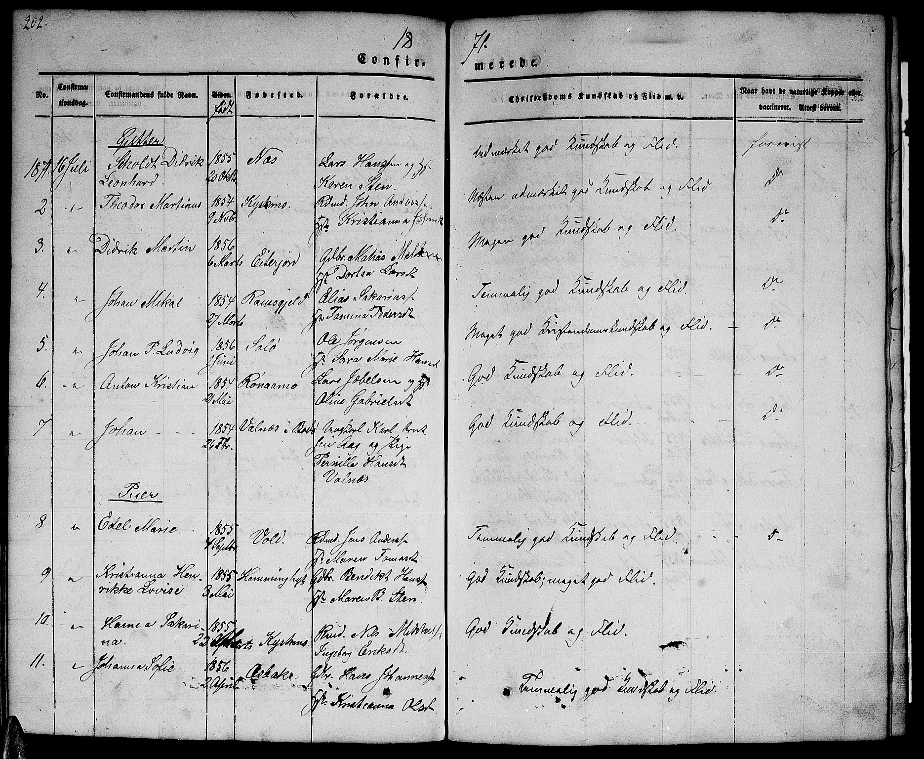 Ministerialprotokoller, klokkerbøker og fødselsregistre - Nordland, AV/SAT-A-1459/846/L0652: Parish register (copy) no. 846C02, 1841-1871, p. 202