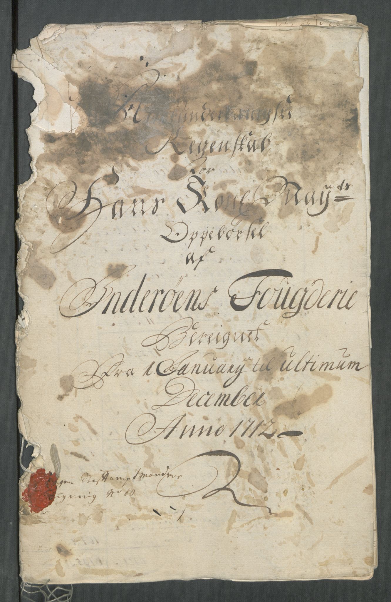 Rentekammeret inntil 1814, Reviderte regnskaper, Fogderegnskap, AV/RA-EA-4092/R63/L4320: Fogderegnskap Inderøy, 1712, p. 3