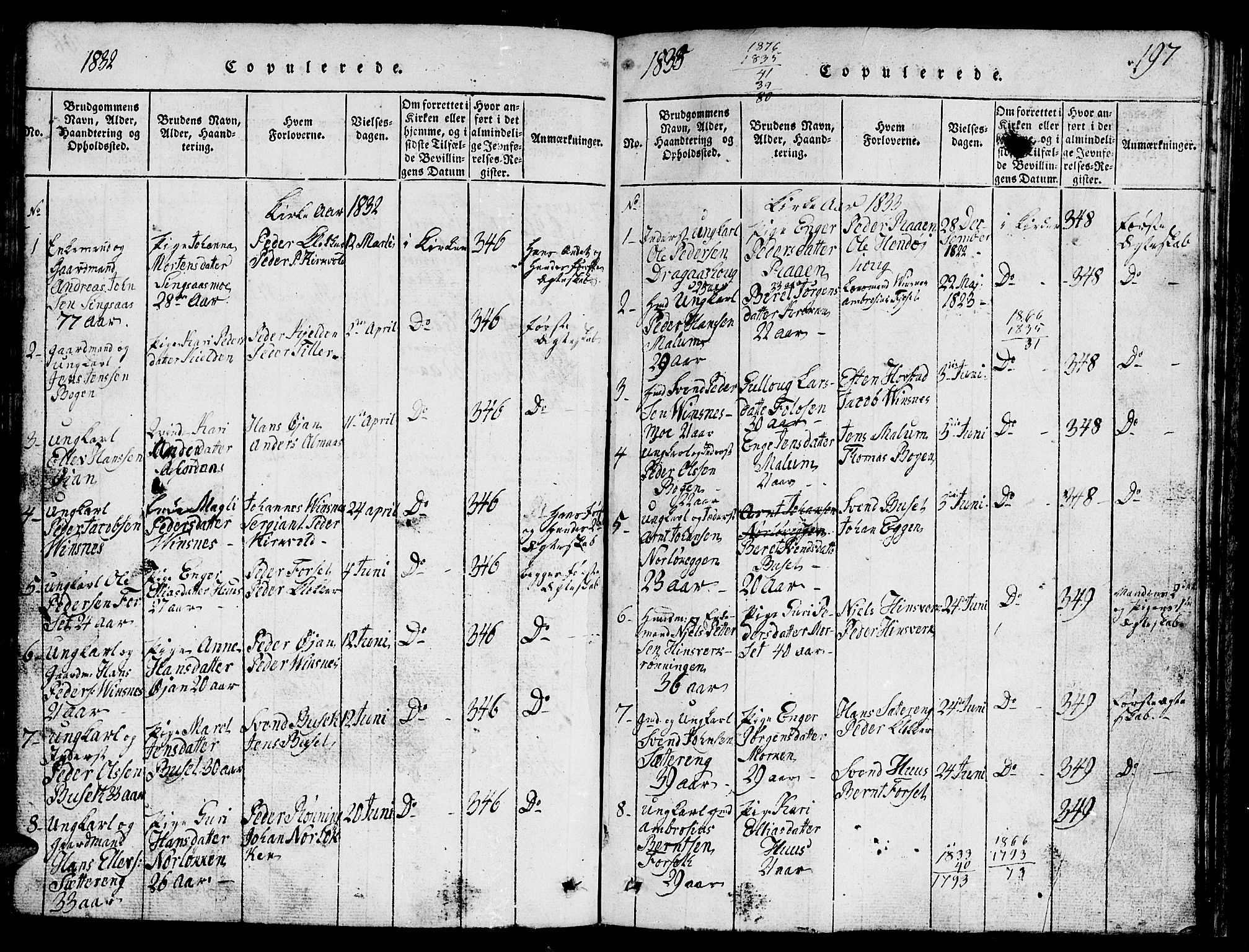 Ministerialprotokoller, klokkerbøker og fødselsregistre - Sør-Trøndelag, SAT/A-1456/688/L1026: Parish register (copy) no. 688C01, 1817-1860, p. 197