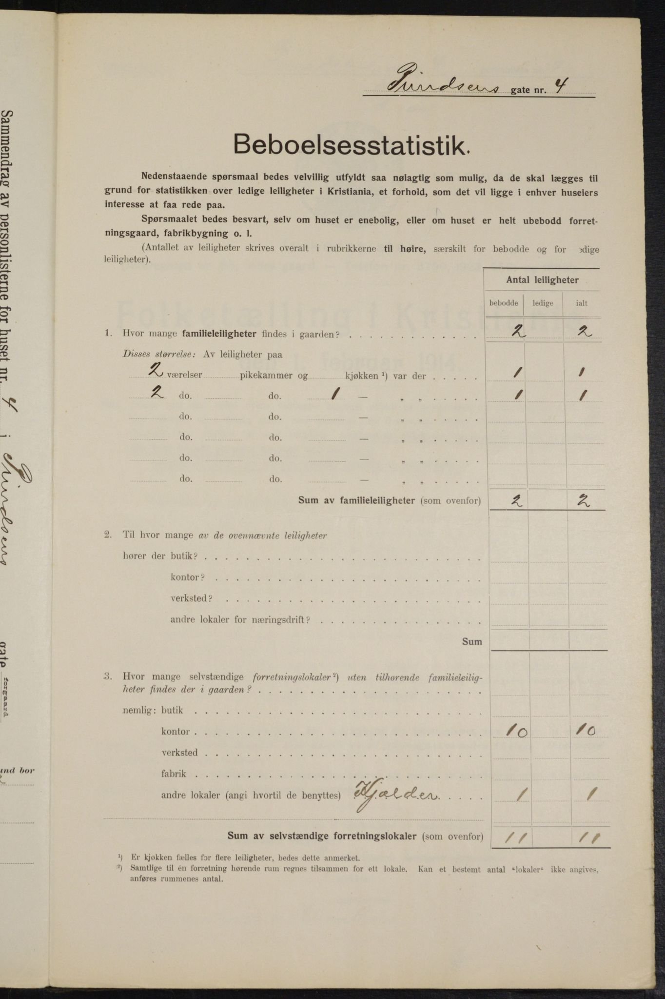 OBA, Municipal Census 1914 for Kristiania, 1914, p. 81273