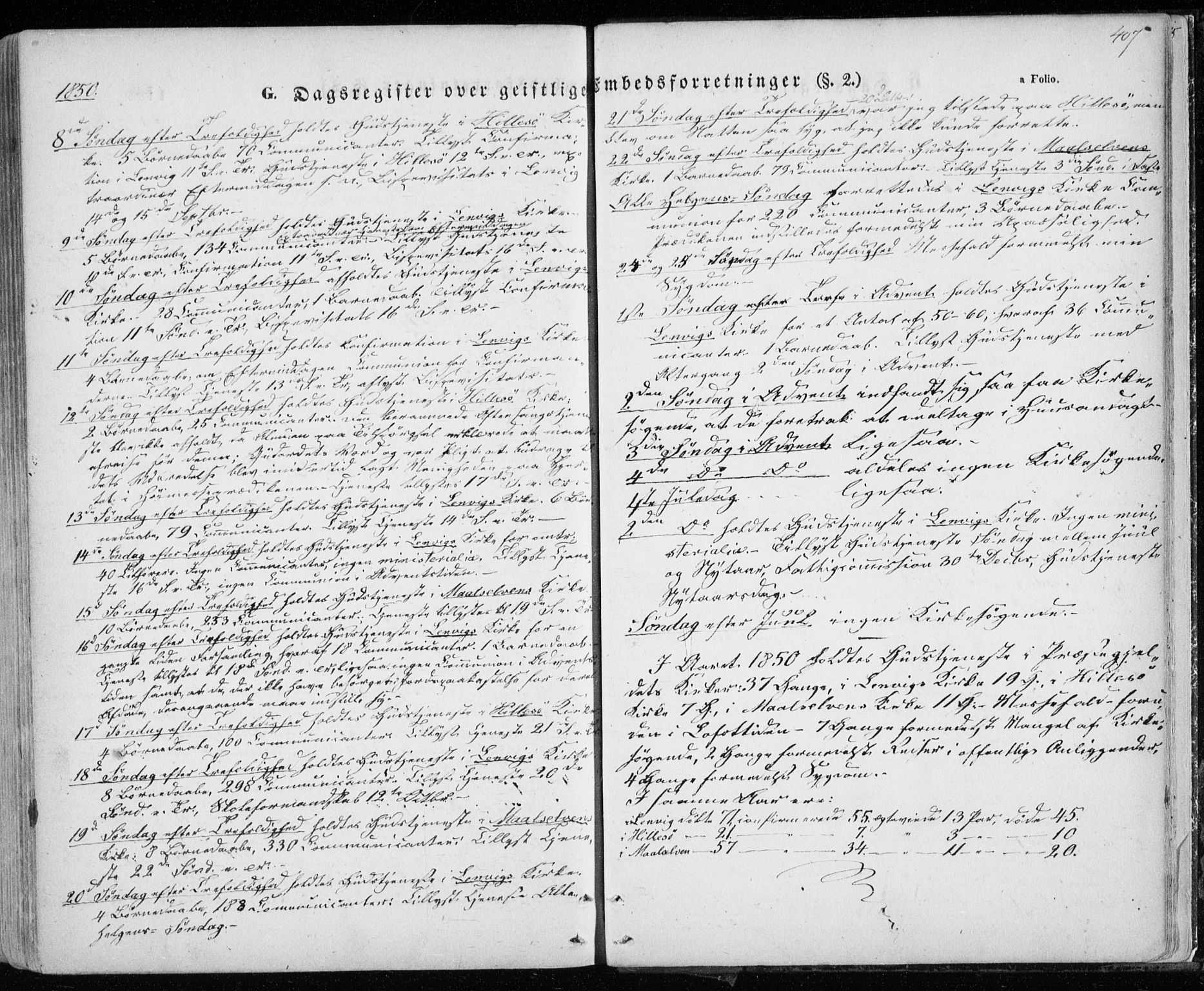 Lenvik sokneprestembete, SATØ/S-1310/H/Ha/Haa/L0006kirke: Parish register (official) no. 6, 1845-1854, p. 407