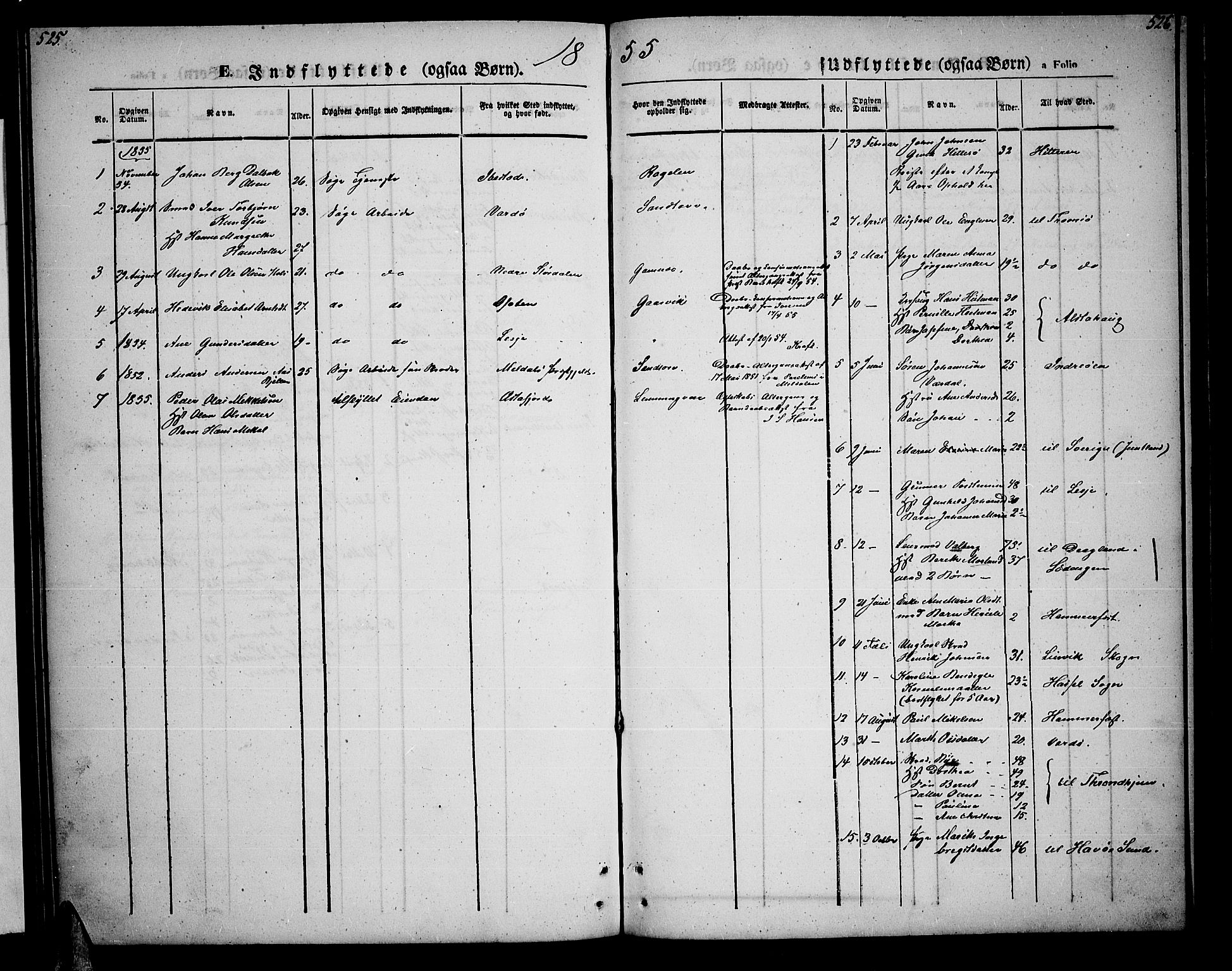Trondenes sokneprestkontor, SATØ/S-1319/H/Hb/L0006klokker: Parish register (copy) no. 6, 1845-1855, p. 525-526