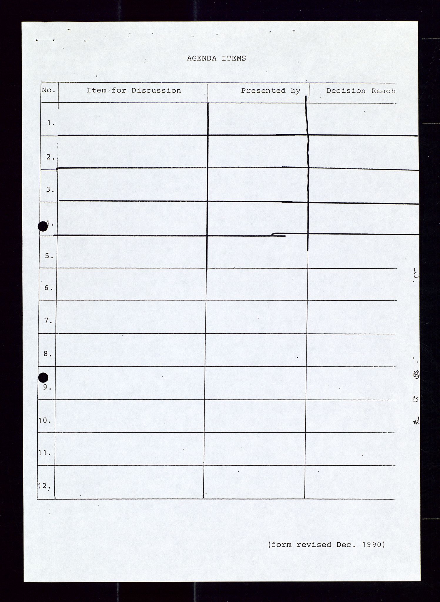 PA 1547 - Petroleum Wives Club, AV/SAST-A-101974/A/Aa/L0002: Board and General Meeting, 1986-1994