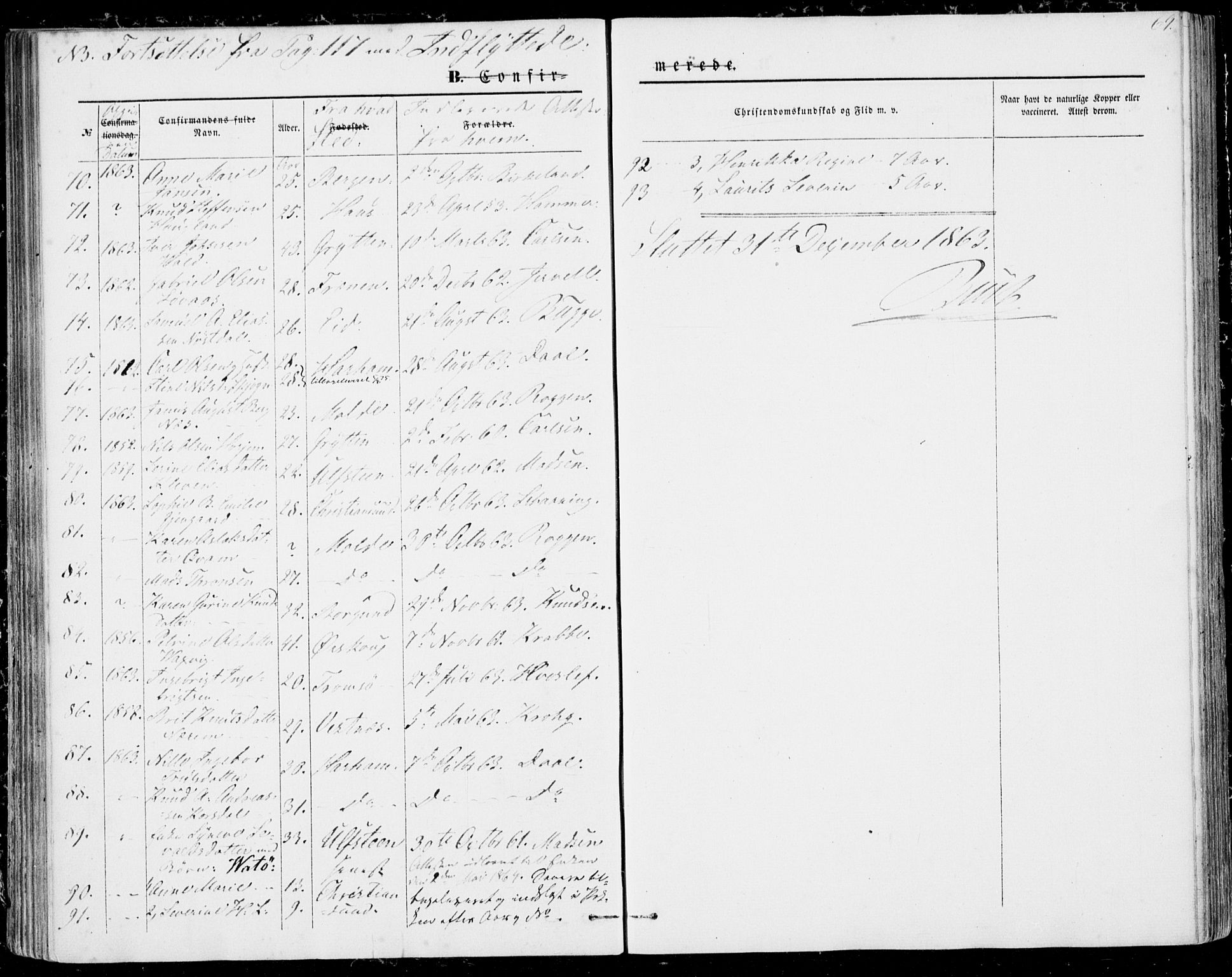 Ministerialprotokoller, klokkerbøker og fødselsregistre - Møre og Romsdal, AV/SAT-A-1454/529/L0451: Parish register (official) no. 529A01, 1855-1863, p. 69