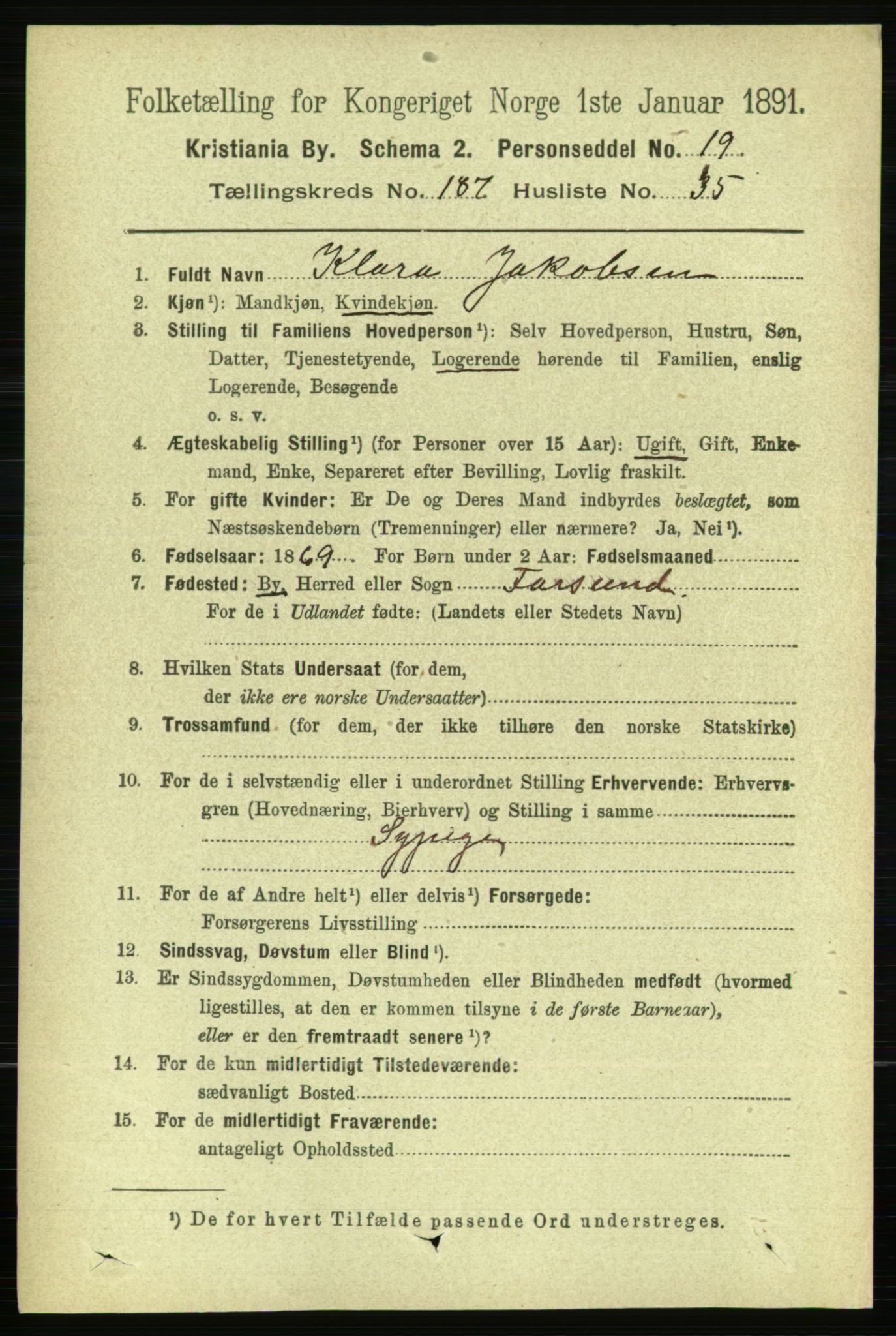 RA, 1891 census for 0301 Kristiania, 1891, p. 112546