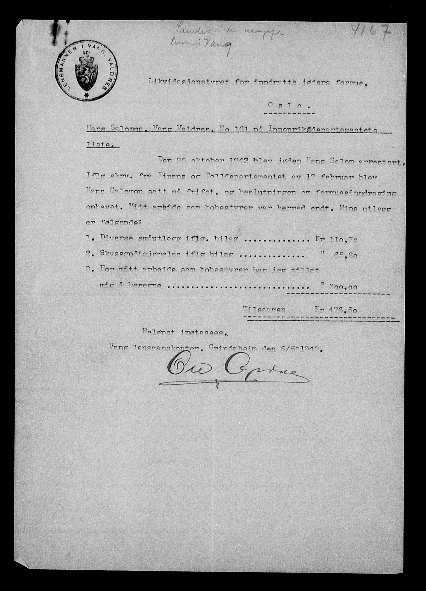 Justisdepartementet, Tilbakeføringskontoret for inndratte formuer, AV/RA-S-1564/H/Hc/Hcd/L1009: --, 1945-1947, p. 131