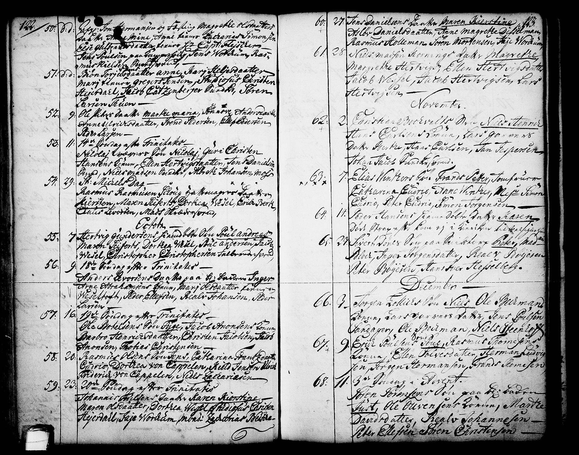 Skien kirkebøker, AV/SAKO-A-302/F/Fa/L0003: Parish register (official) no. 3, 1755-1791, p. 122-123