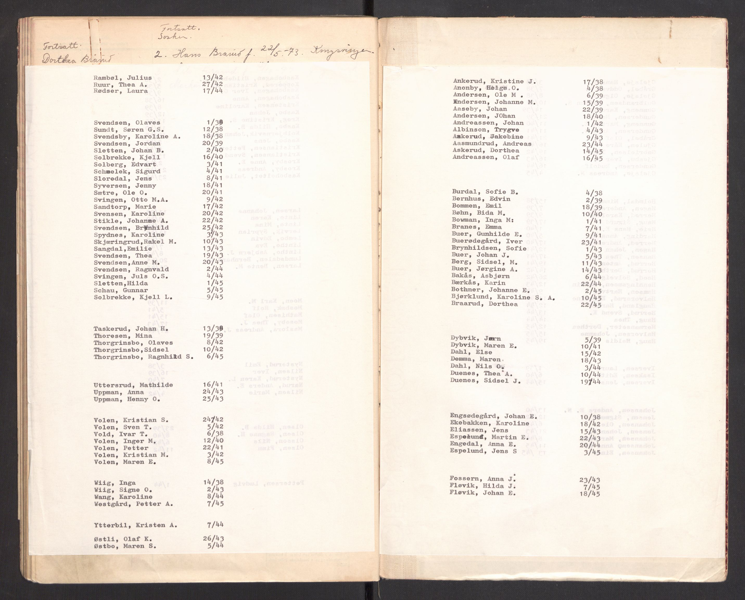 Øymark lensmannskontor, AV/SAO-A-10636/H/Ha/L0004: Dødsfallsprotokoll, 1938-1946