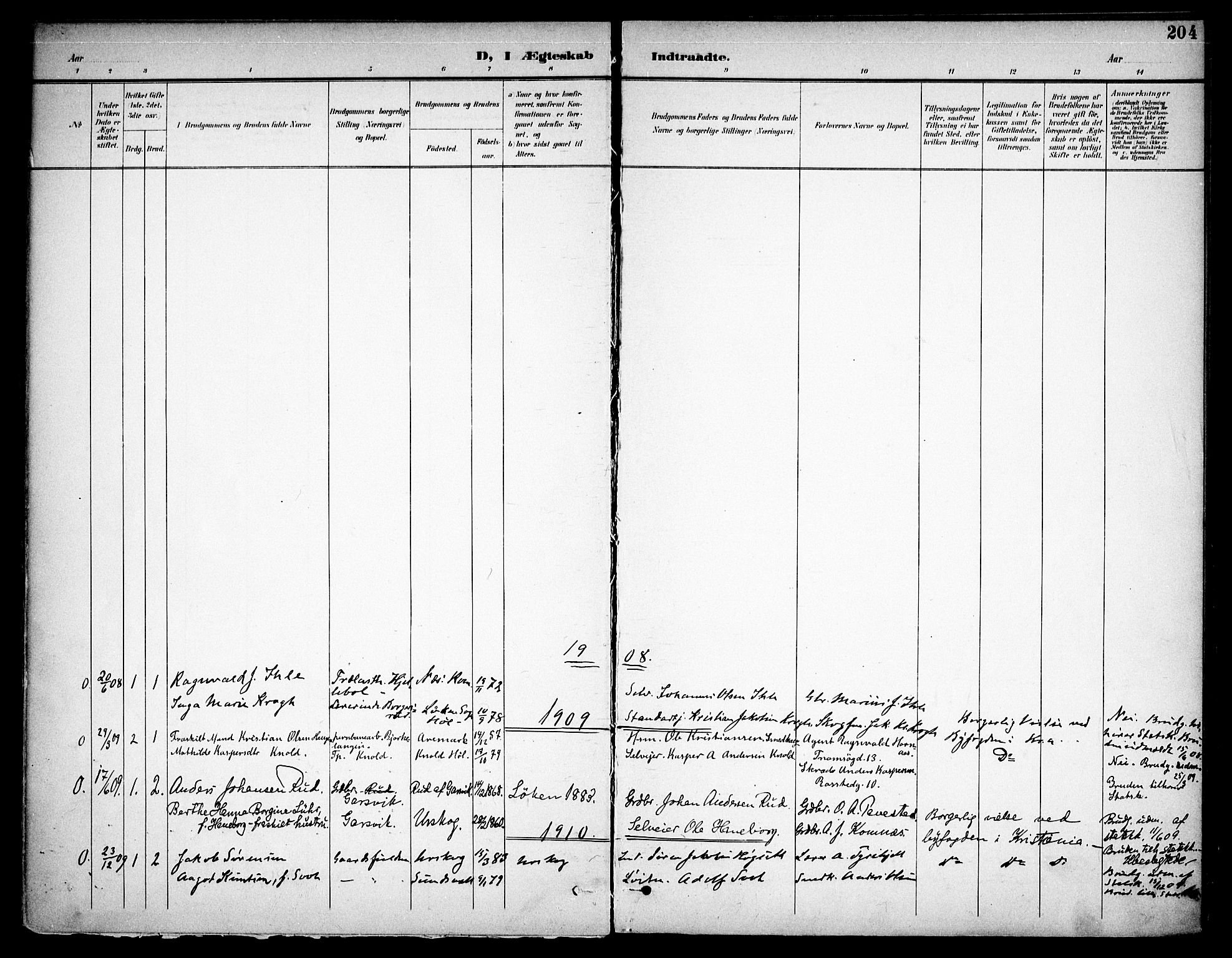Høland prestekontor Kirkebøker, SAO/A-10346a/F/Fa/L0015: Parish register (official) no. I 15, 1897-1912, p. 204