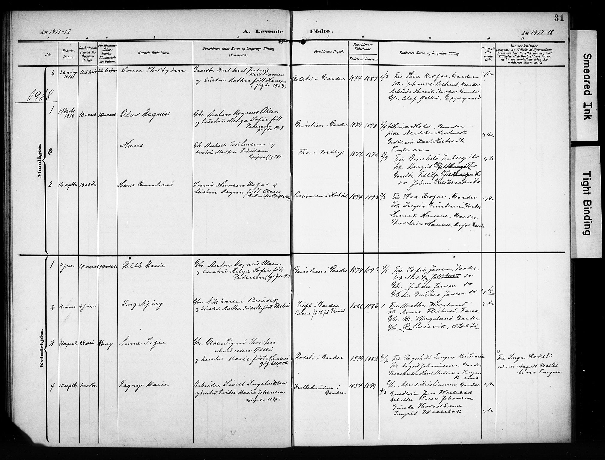 Vestby prestekontor Kirkebøker, AV/SAO-A-10893/G/Gc/L0003: Parish register (copy) no. III 3, 1903-1927, p. 31