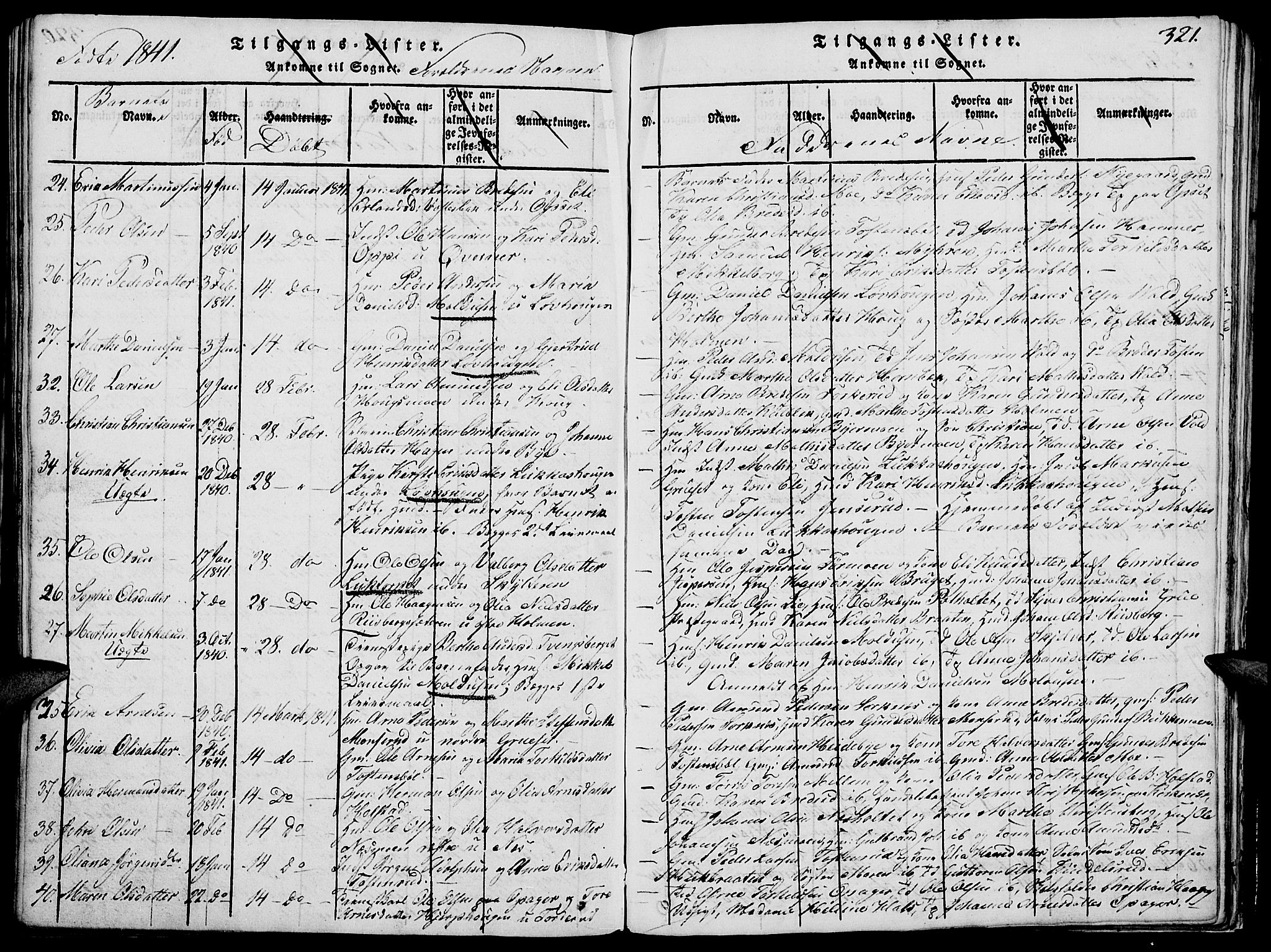 Grue prestekontor, AV/SAH-PREST-036/H/Ha/Hab/L0002: Parish register (copy) no. 2, 1815-1841, p. 321