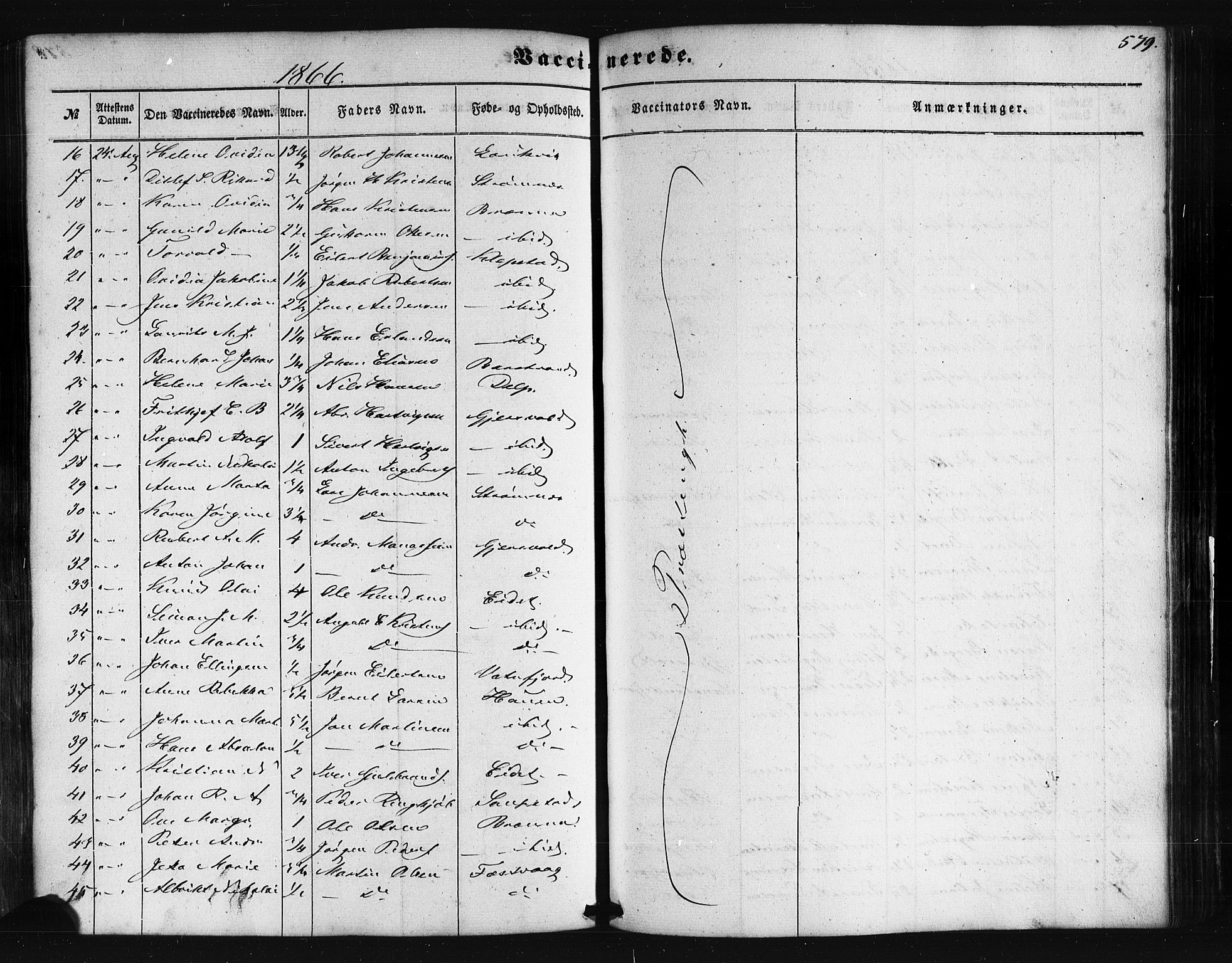 Ministerialprotokoller, klokkerbøker og fødselsregistre - Nordland, AV/SAT-A-1459/876/L1095: Parish register (official) no. 876A01, 1863-1885, p. 579