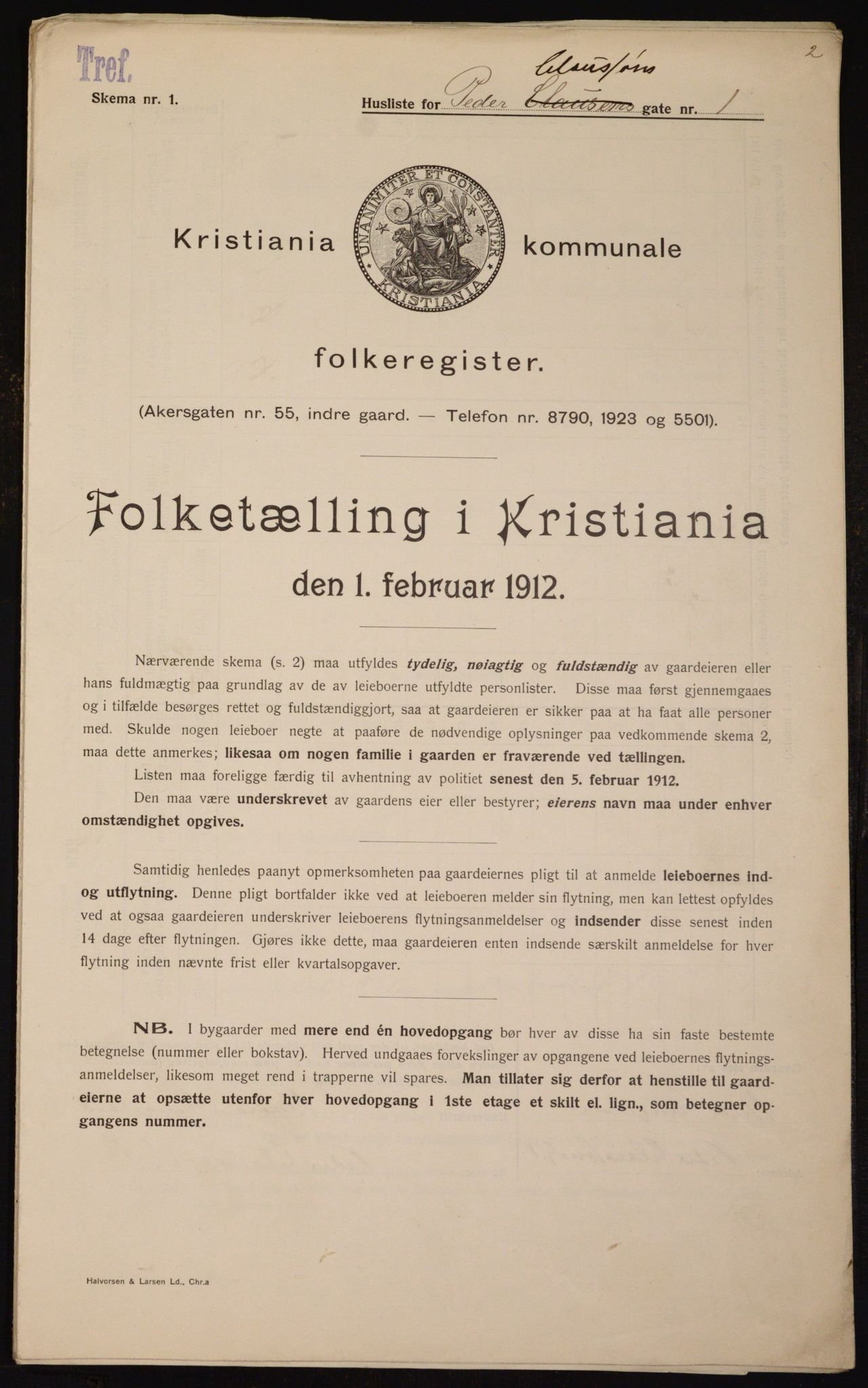 OBA, Municipal Census 1912 for Kristiania, 1912, p. 79341