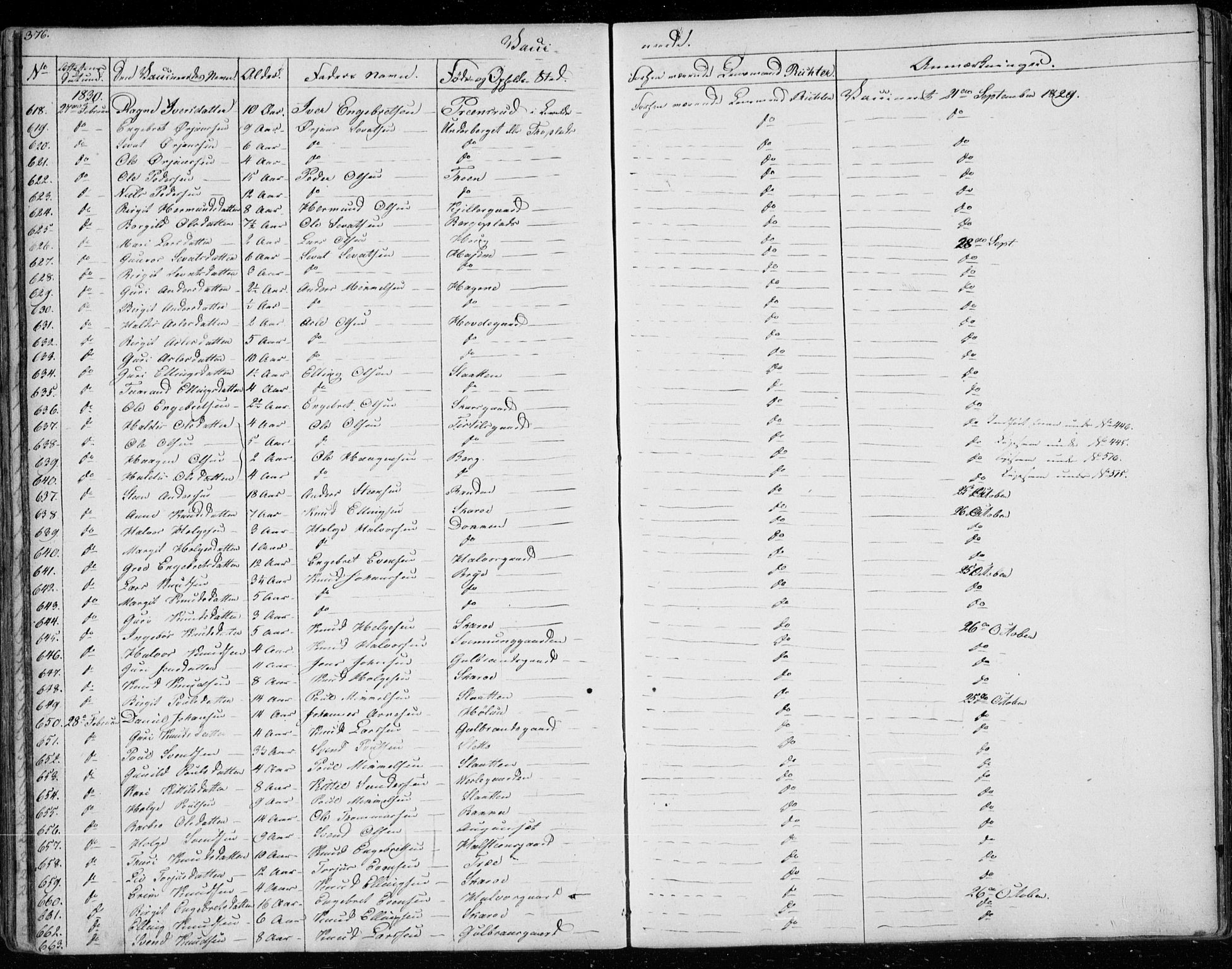 Ål kirkebøker, AV/SAKO-A-249/F/Fa/L0005: Parish register (official) no. I 5, 1825-1848, p. 376