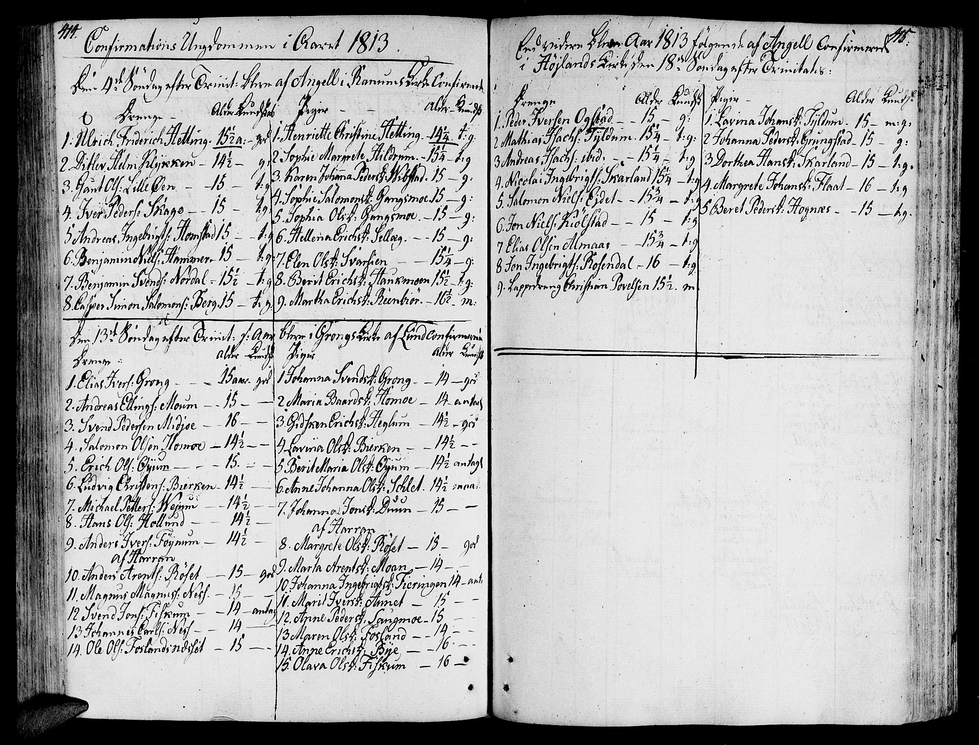 Ministerialprotokoller, klokkerbøker og fødselsregistre - Nord-Trøndelag, SAT/A-1458/764/L0545: Parish register (official) no. 764A05, 1799-1816, p. 414-415