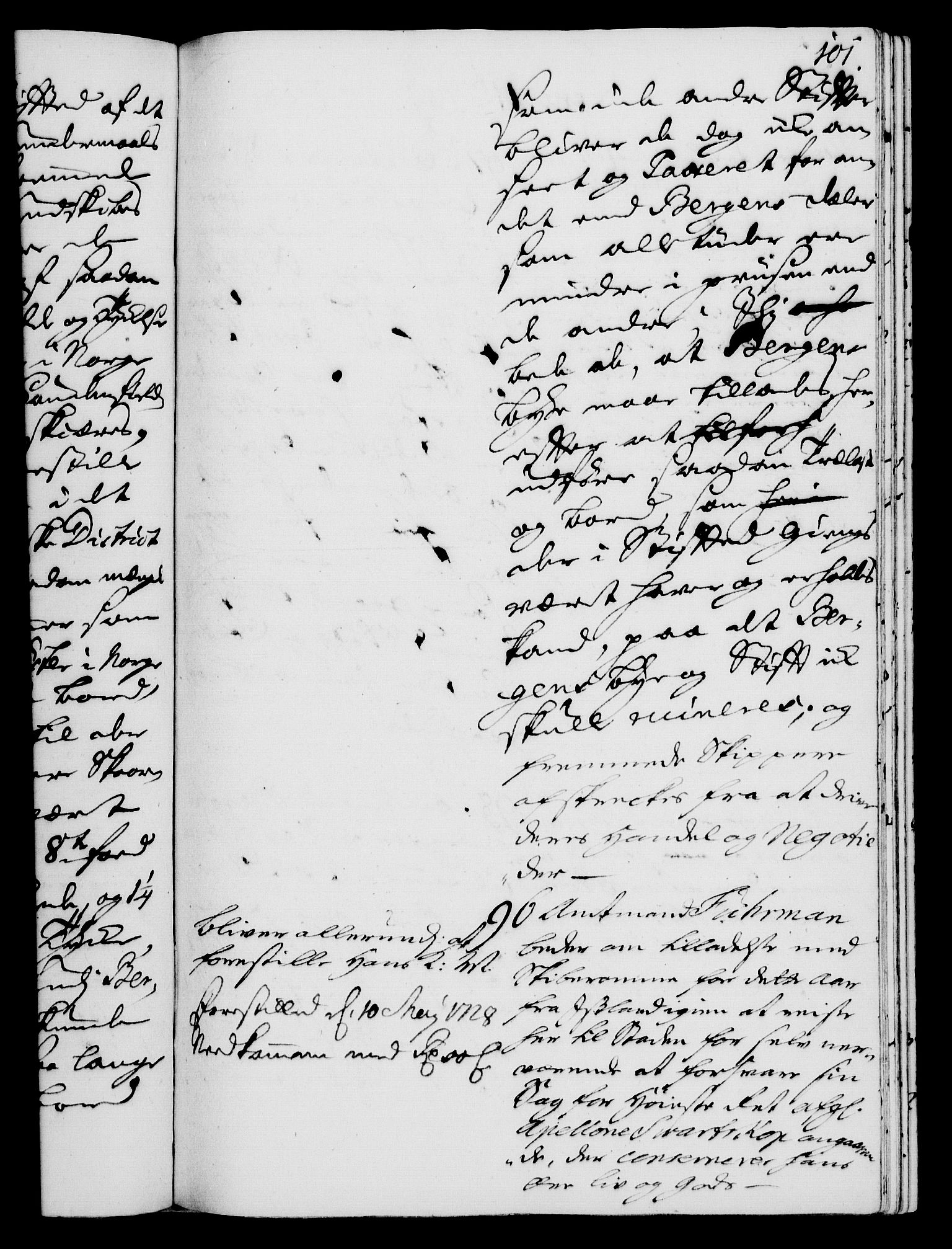 Rentekammeret, Kammerkanselliet, AV/RA-EA-3111/G/Gh/Gha/L0010: Norsk ekstraktmemorialprotokoll (merket RK 53.55), 1728, p. 101