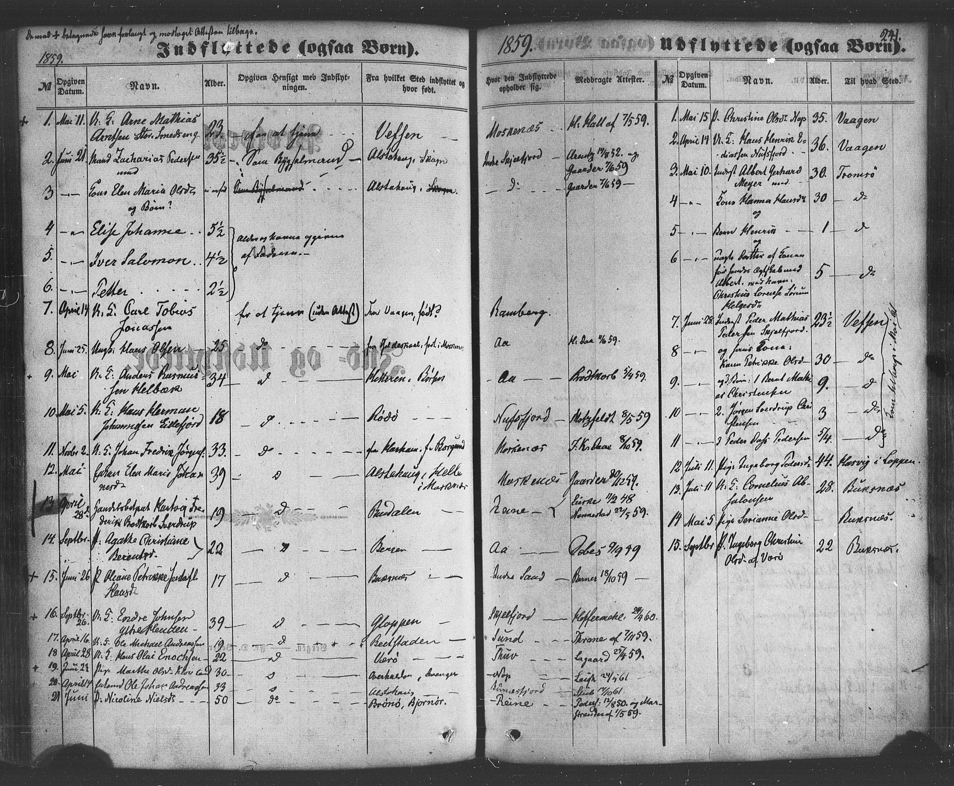 Ministerialprotokoller, klokkerbøker og fødselsregistre - Nordland, SAT/A-1459/885/L1203: Parish register (official) no. 885A04, 1859-1877, p. 241