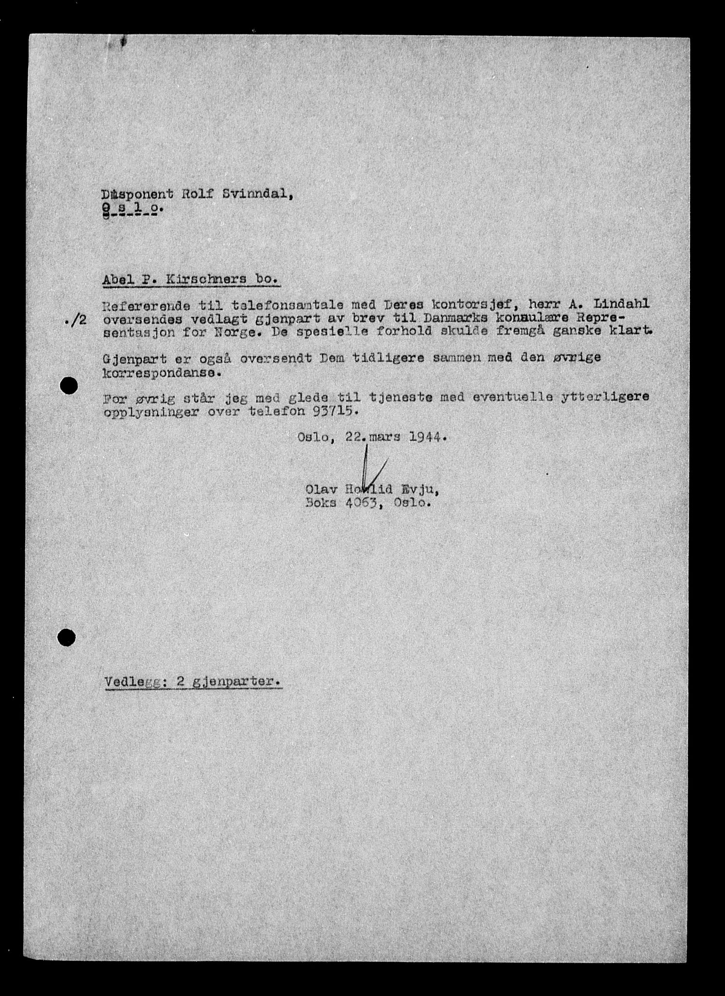 Justisdepartementet, Tilbakeføringskontoret for inndratte formuer, AV/RA-S-1564/H/Hc/Hcc/L0951: --, 1945-1947, p. 338