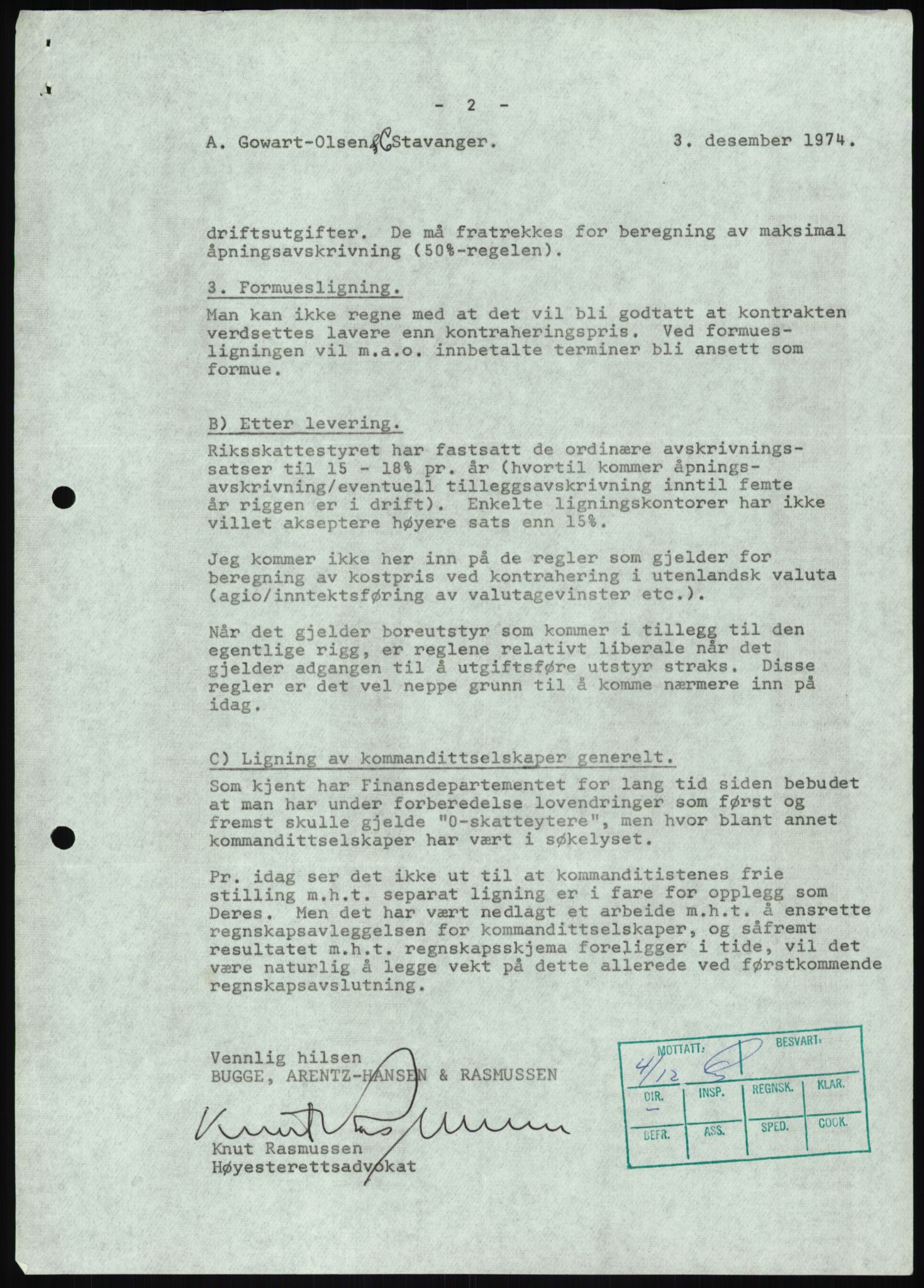 Pa 1503 - Stavanger Drilling AS, AV/SAST-A-101906/D/L0006: Korrespondanse og saksdokumenter, 1974-1984, p. 577