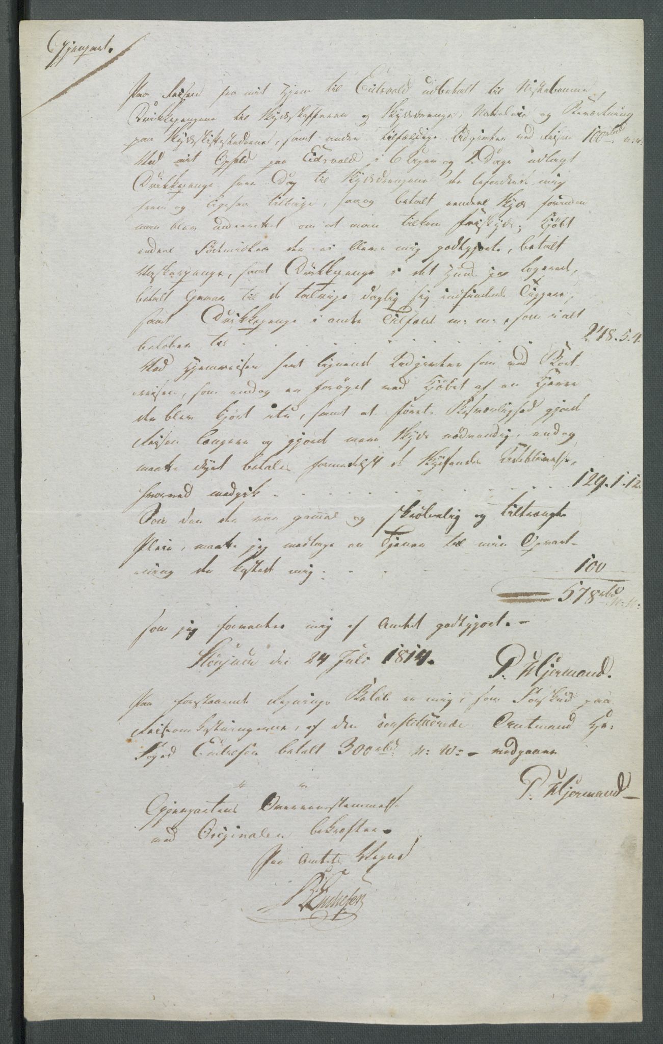 5. departement for finans-, handels- og tollfaget, AV/RA-S-3893/C/Cb/L0014: Regninger fra Riksforsamlingens deputerede, 1814, p. 203