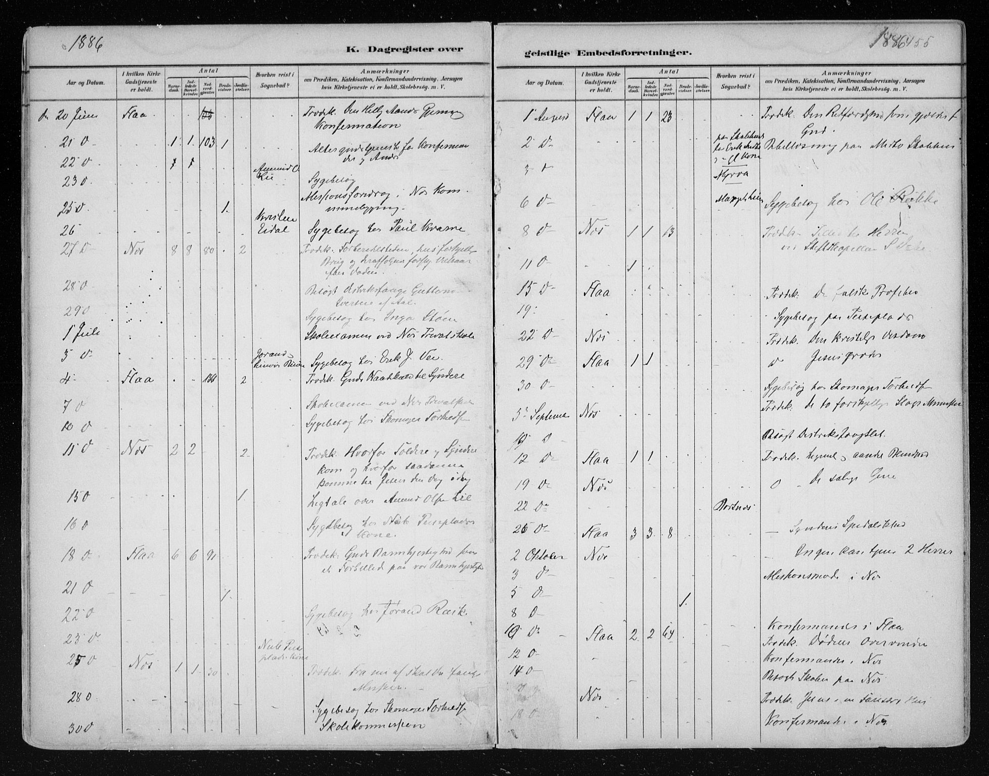Nes kirkebøker, AV/SAKO-A-236/F/Fa/L0011: Parish register (official) no. 11, 1881-1912, p. 455