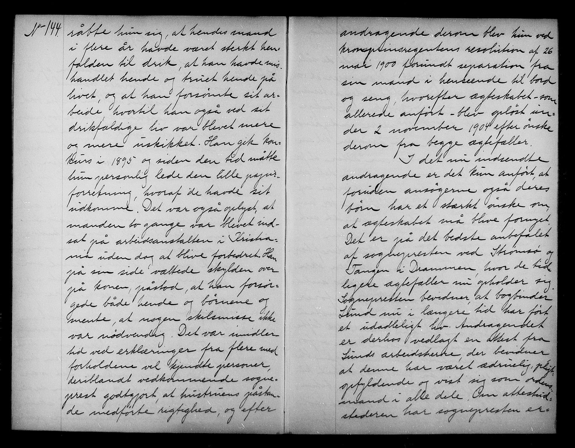 Kirke- og undervisningsdepartementet, Kontoret  for kirke og geistlighet A, AV/RA-S-1007/A/Aa/L0293: Referatprotokoll bd. 2. Ref.nr. 143-205, 1907