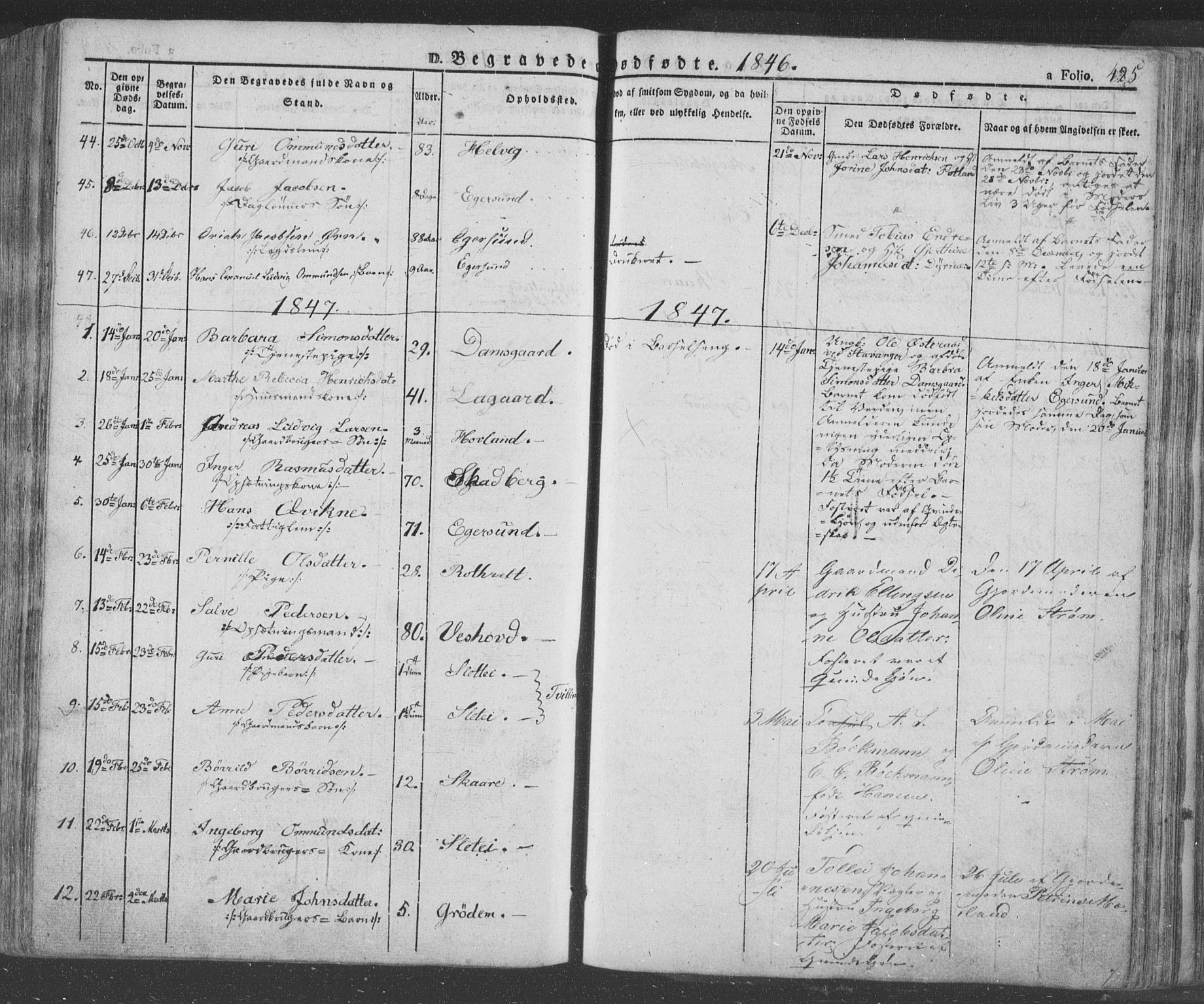 Eigersund sokneprestkontor, AV/SAST-A-101807/S08/L0009: Parish register (official) no. A 9, 1827-1850, p. 485