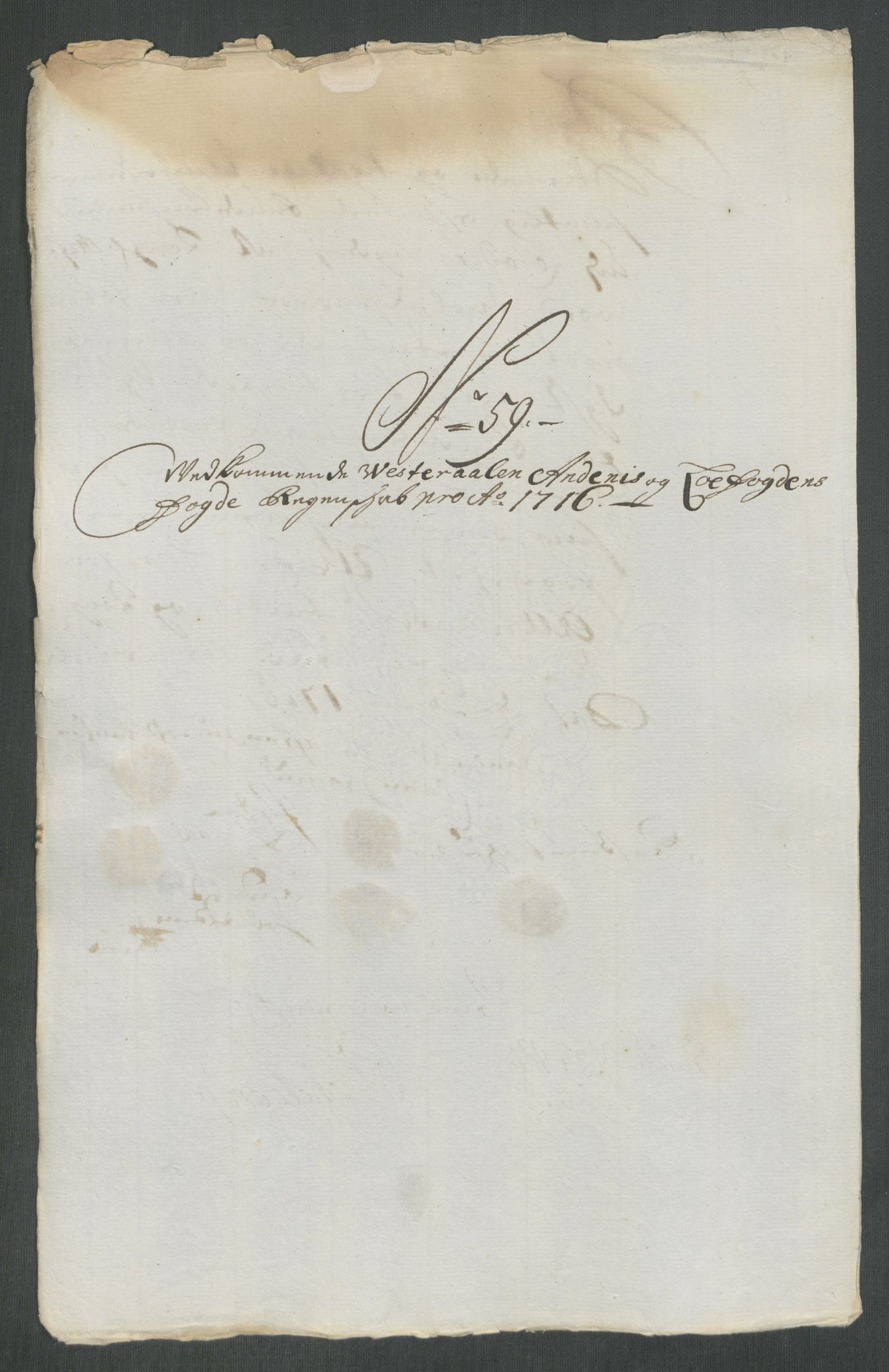 Rentekammeret inntil 1814, Reviderte regnskaper, Fogderegnskap, AV/RA-EA-4092/R67/L4682: Fogderegnskap Vesterålen, Andenes og Lofoten, 1716, p. 284