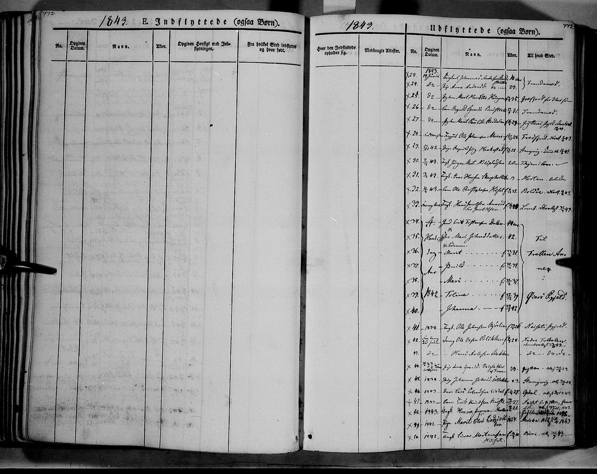 Lesja prestekontor, SAH/PREST-068/H/Ha/Haa/L0006: Parish register (official) no. 6B, 1843-1854, p. 772-773