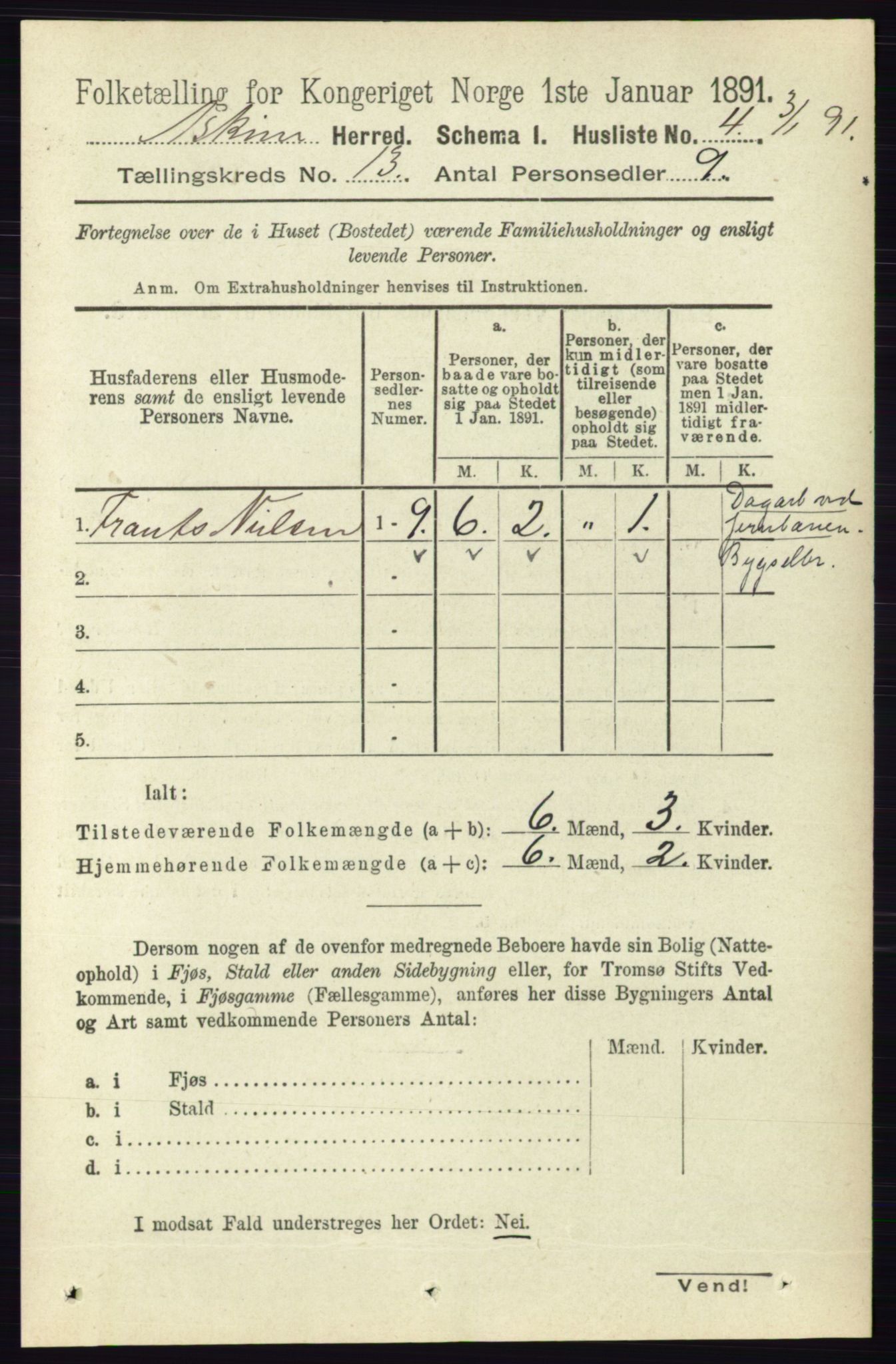 RA, 1891 census for 0124 Askim, 1891, p. 2014