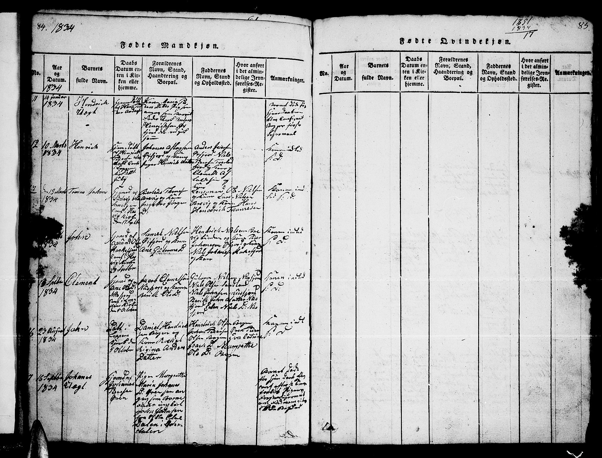 Loppa sokneprestkontor, AV/SATØ-S-1339/H/Hb/L0001klokker: Parish register (copy) no. 1, 1820-1849, p. 84-85