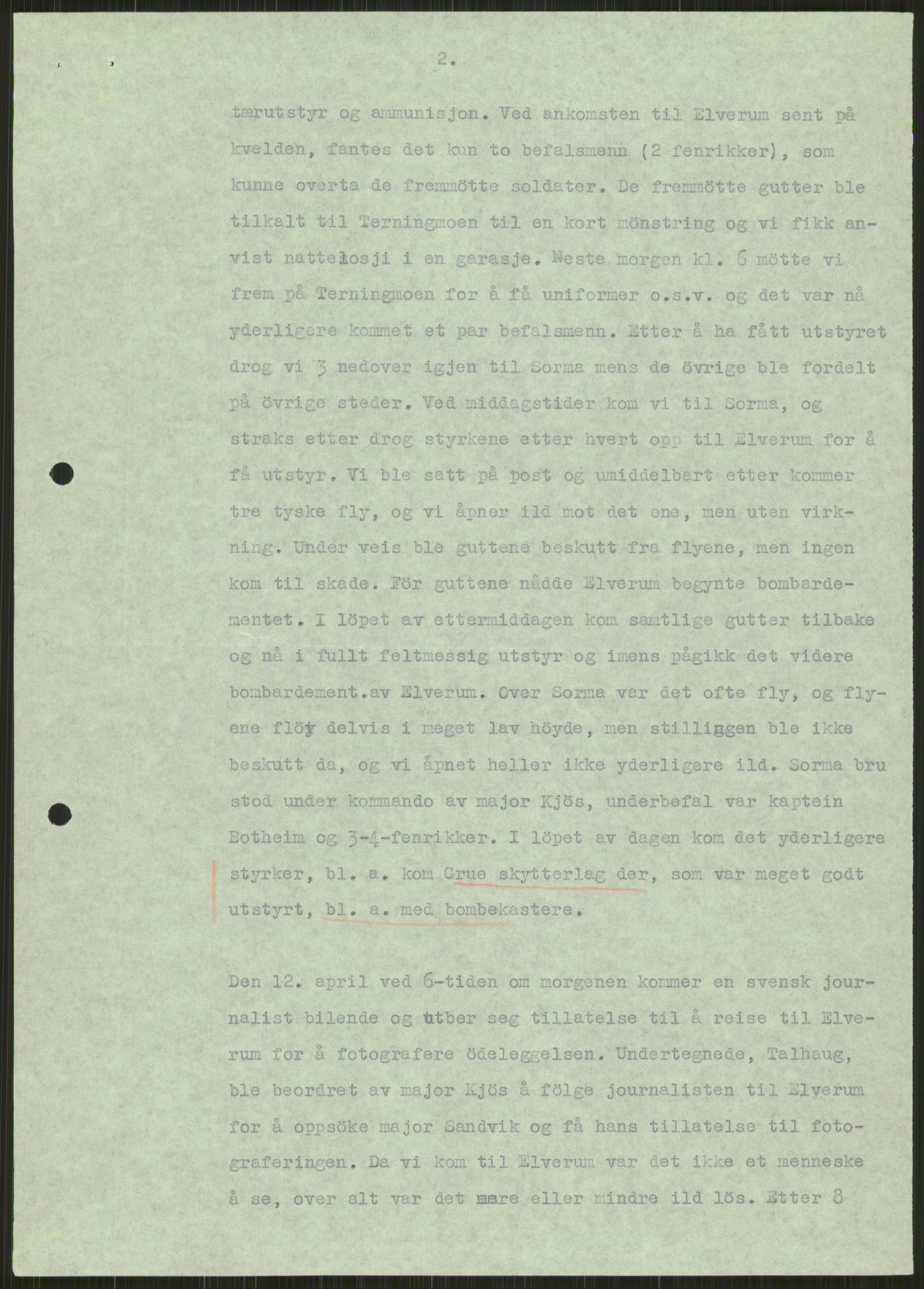 Forsvaret, Forsvarets krigshistoriske avdeling, AV/RA-RAFA-2017/Y/Ya/L0013: II-C-11-31 - Fylkesmenn.  Rapporter om krigsbegivenhetene 1940., 1940, p. 905