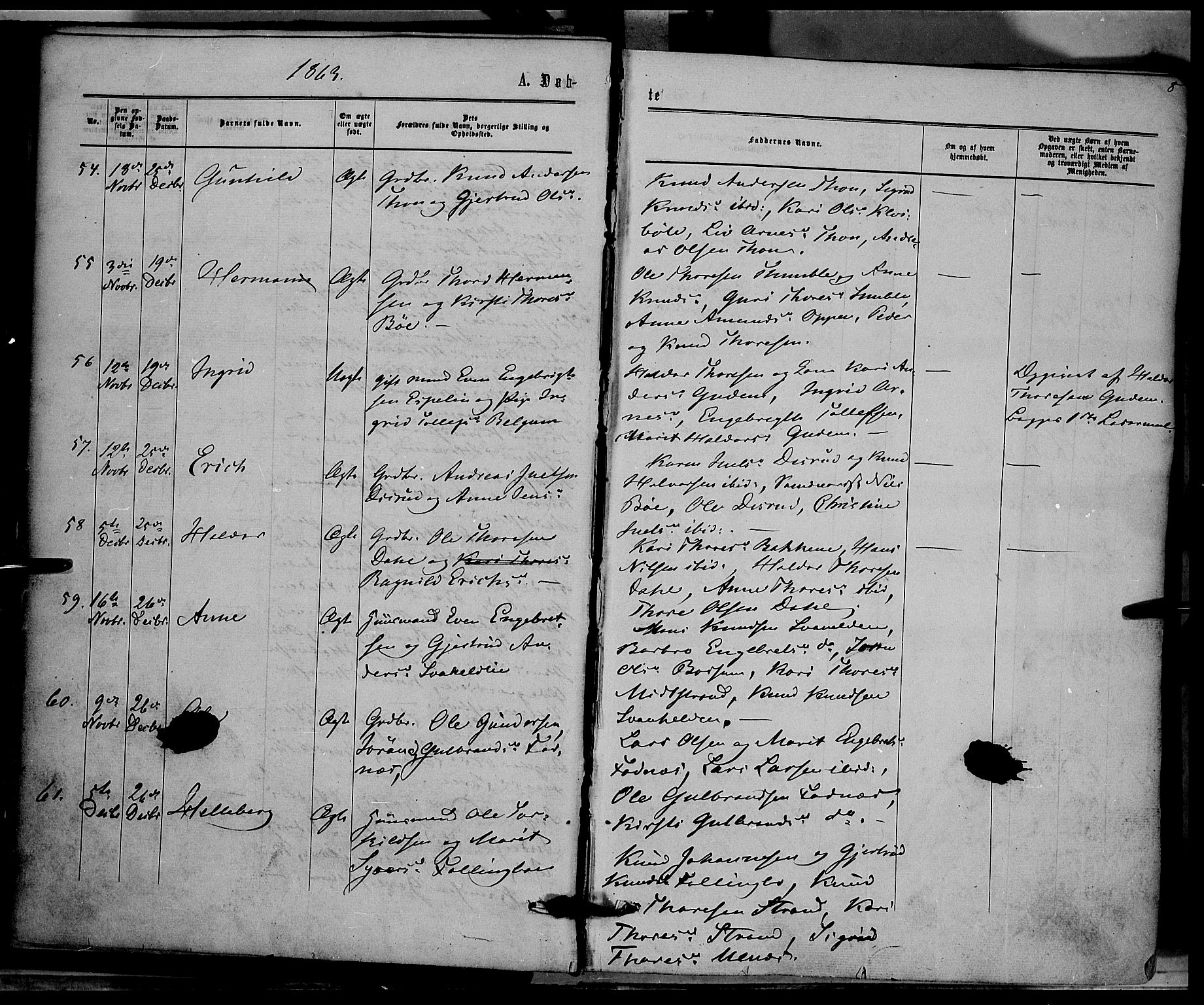 Nord-Aurdal prestekontor, AV/SAH-PREST-132/H/Ha/Haa/L0008: Parish register (official) no. 8, 1863-1875, p. 8