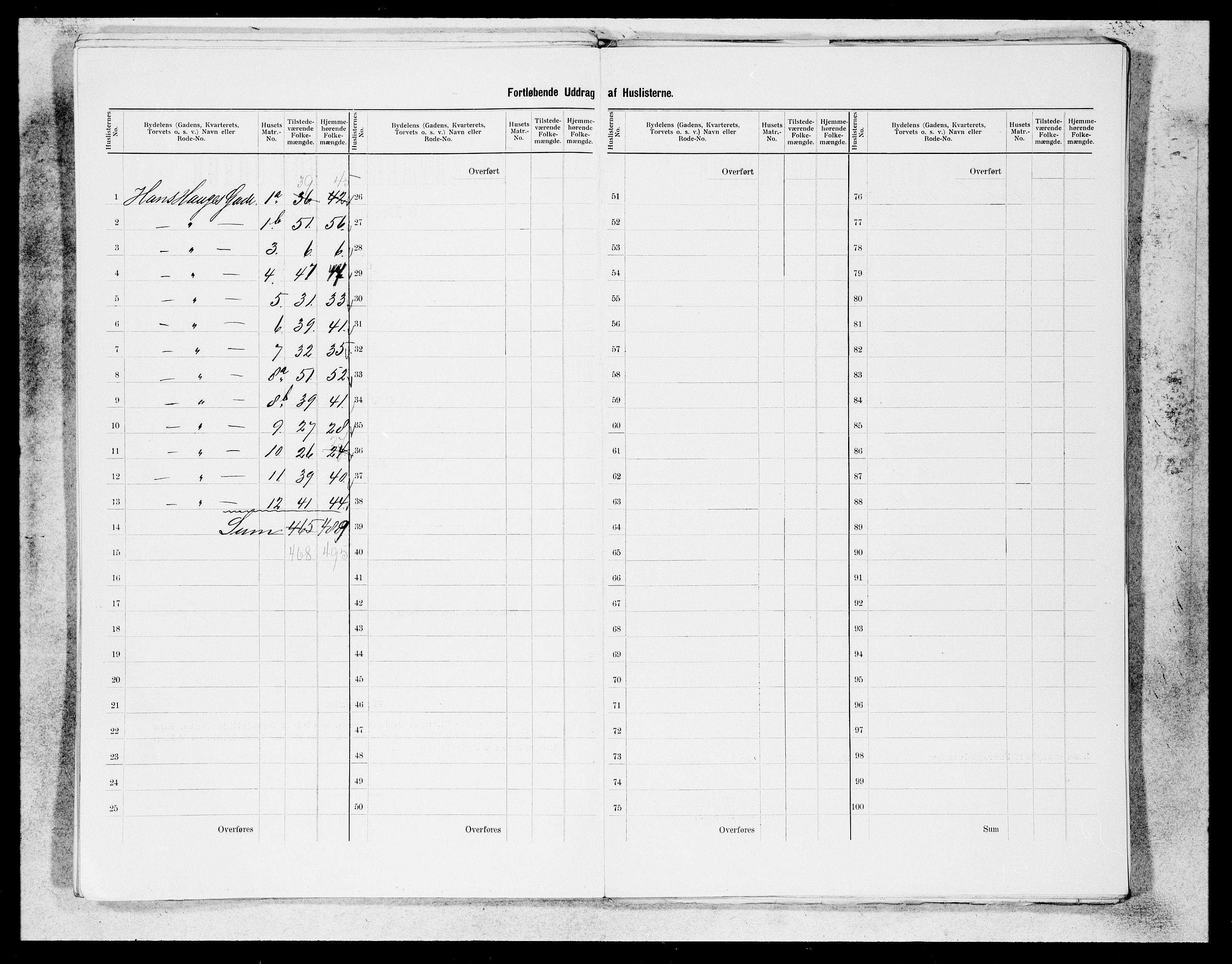 SAB, 1900 census for Bergen, 1900, p. 133