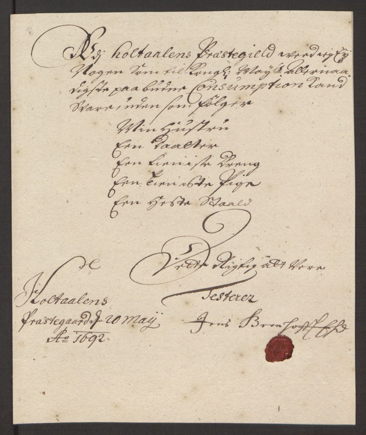 Rentekammeret inntil 1814, Reviderte regnskaper, Fogderegnskap, AV/RA-EA-4092/R59/L3942: Fogderegnskap Gauldal, 1692, p. 135